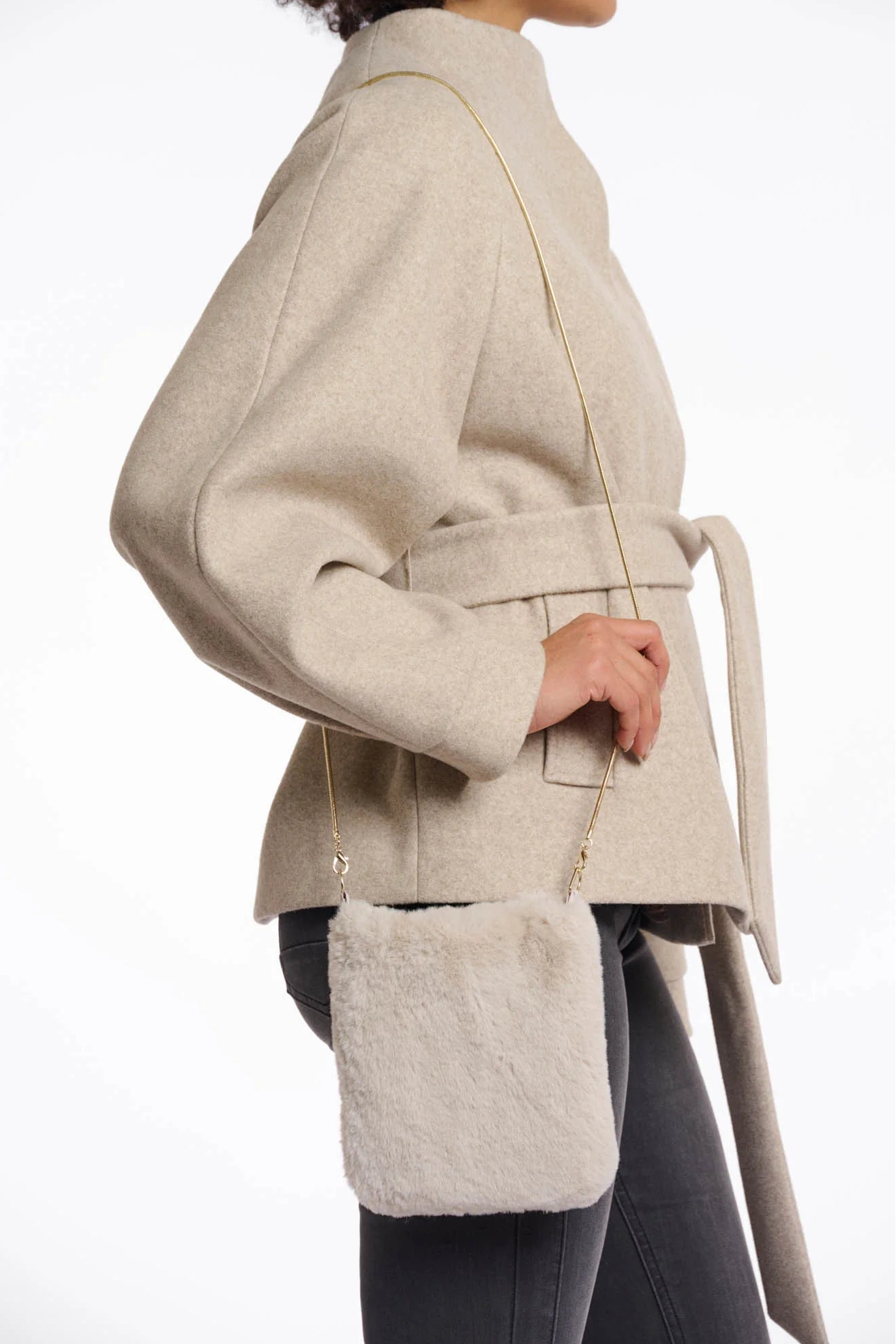 Faux Fur Crossbody Bag