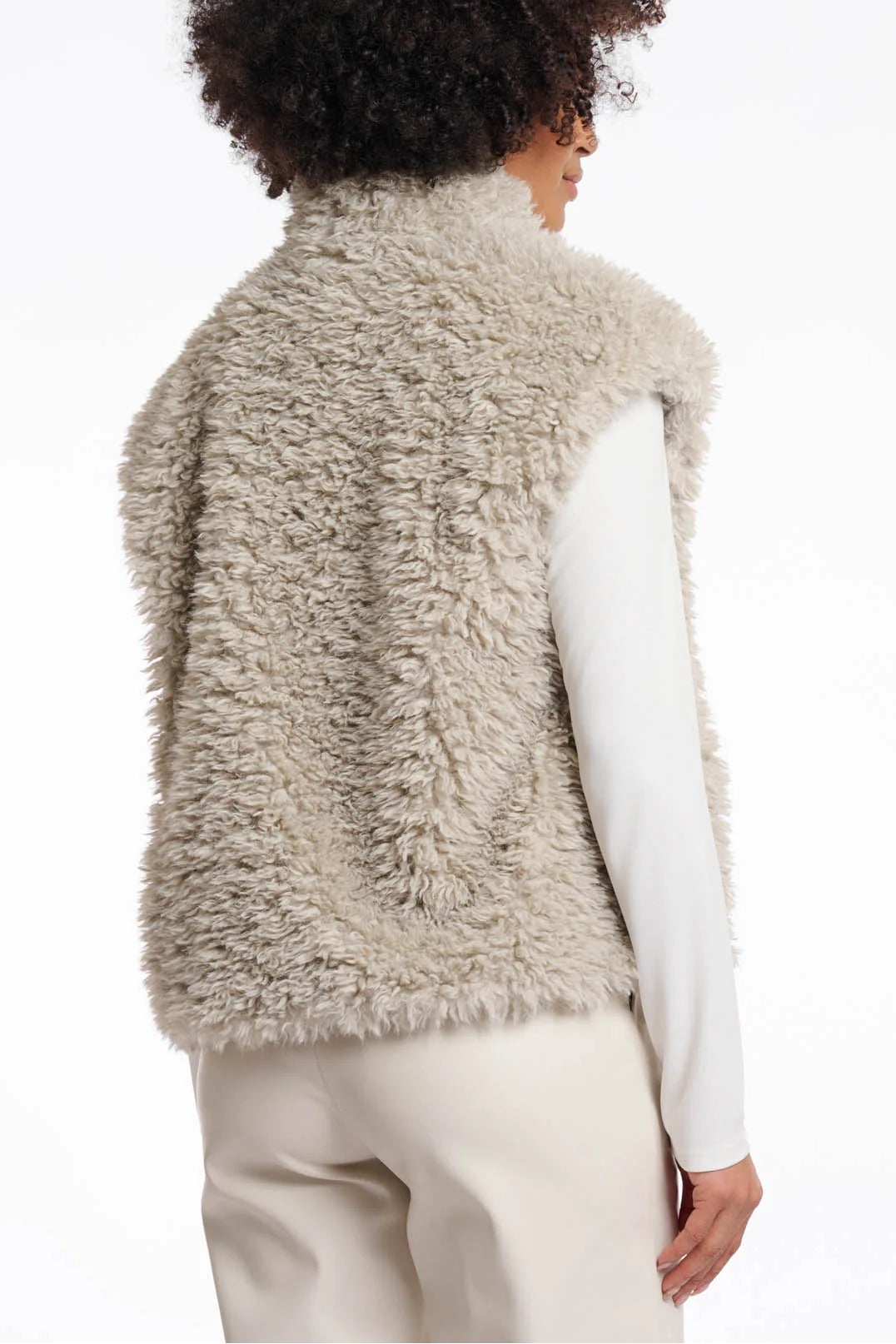 Faux Fur Cap Sleeve Vest