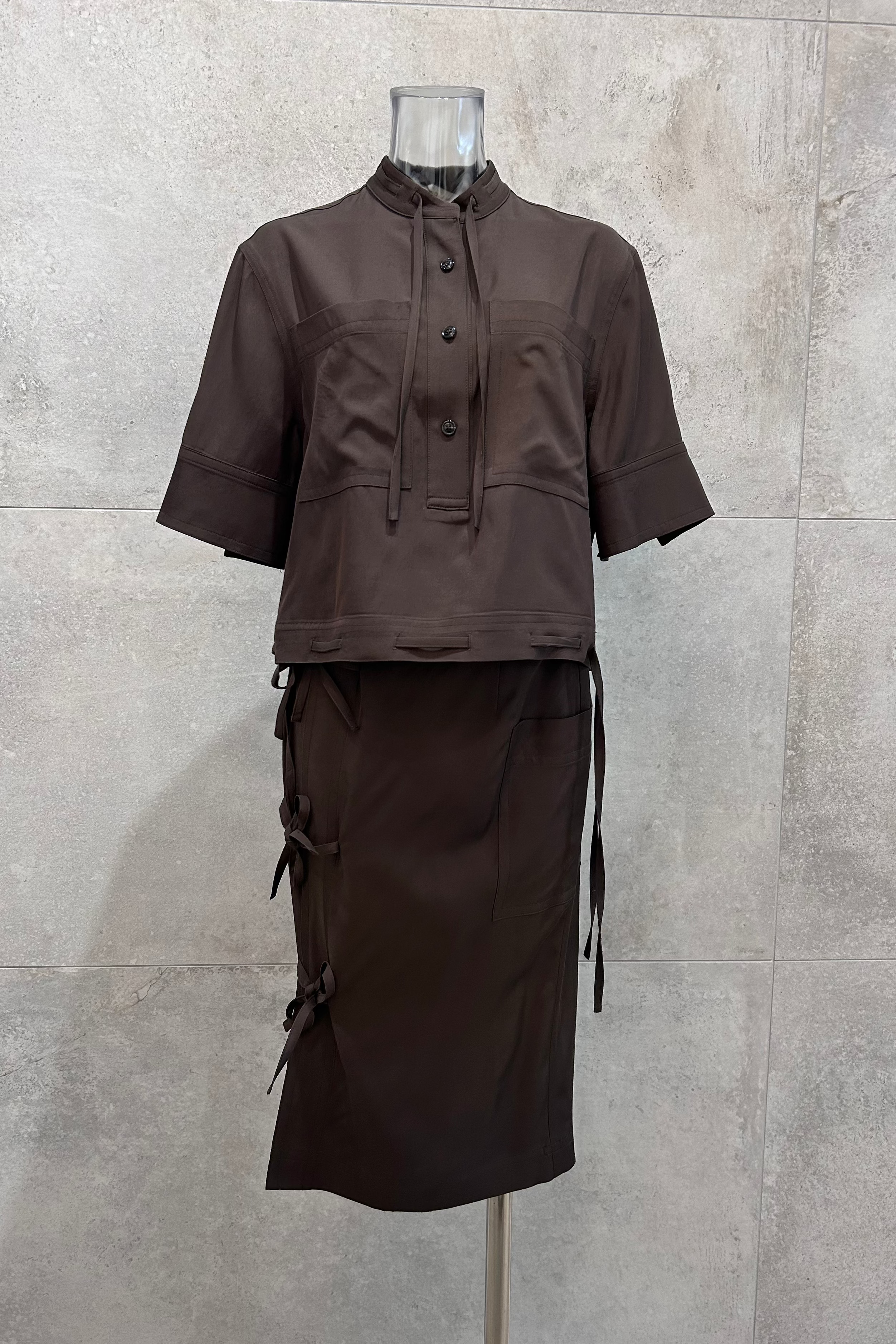 Mao Ribbon Wrap Skirt