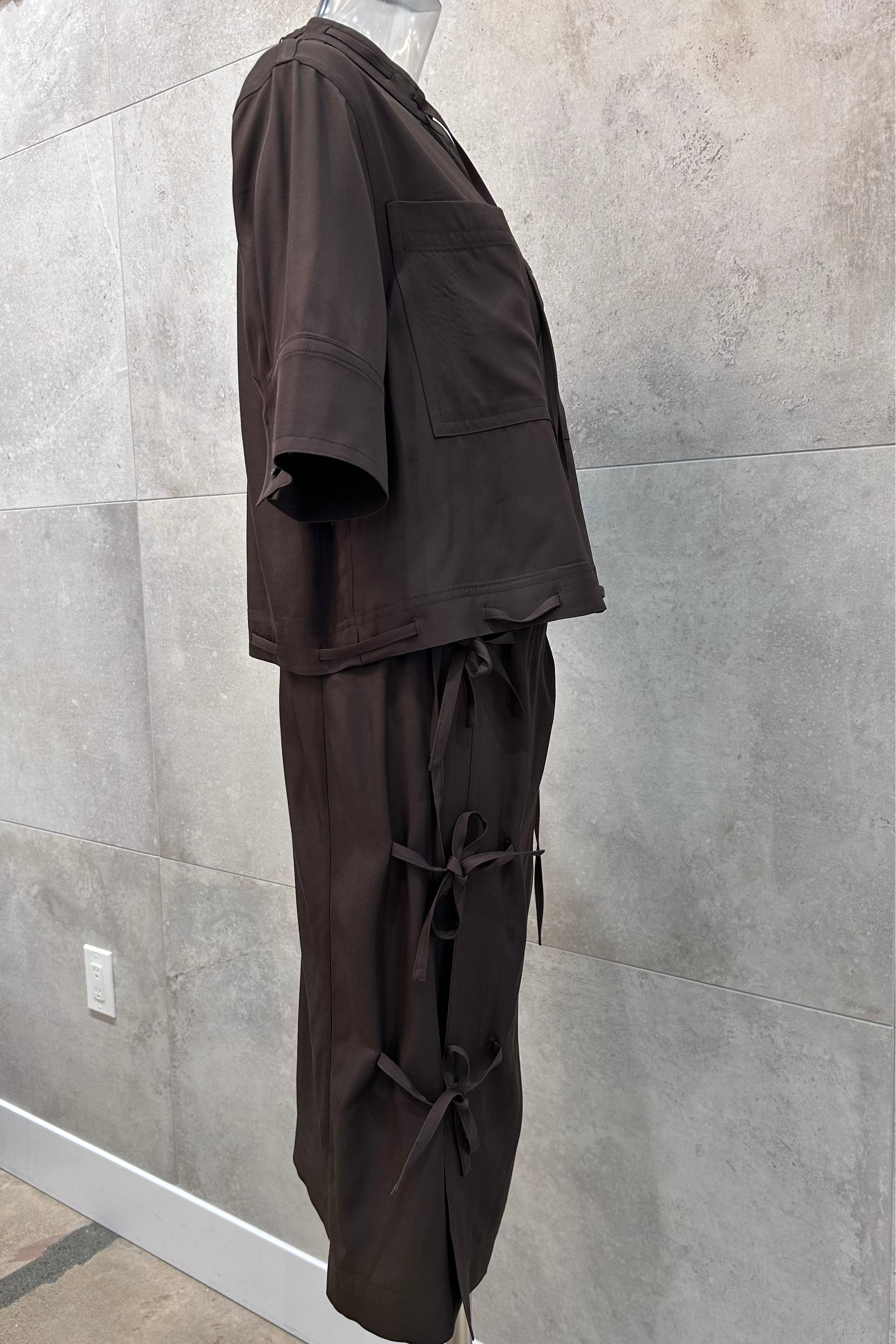 Mao Ribbon Wrap Skirt