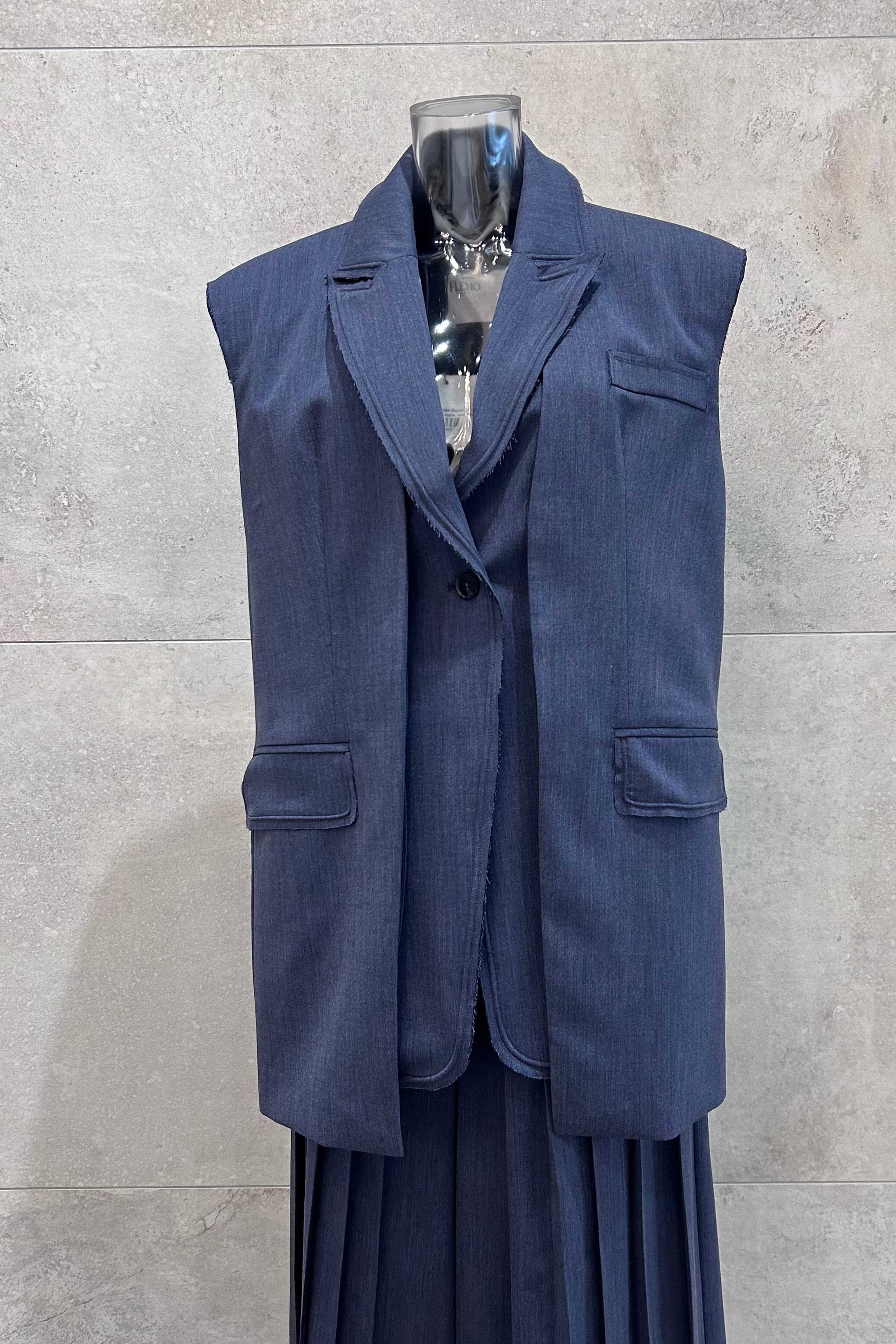 Fay Wire Collar Blazer Vest