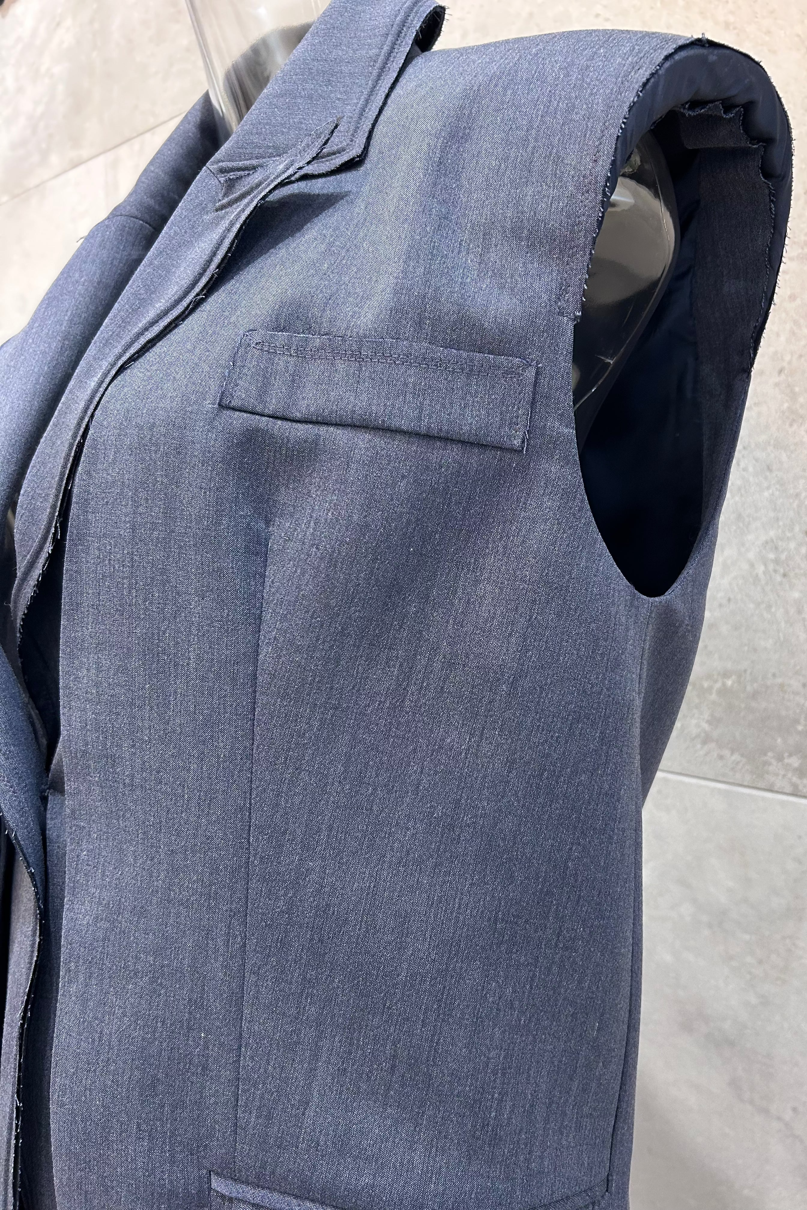 Fay Wire Collar Blazer Vest