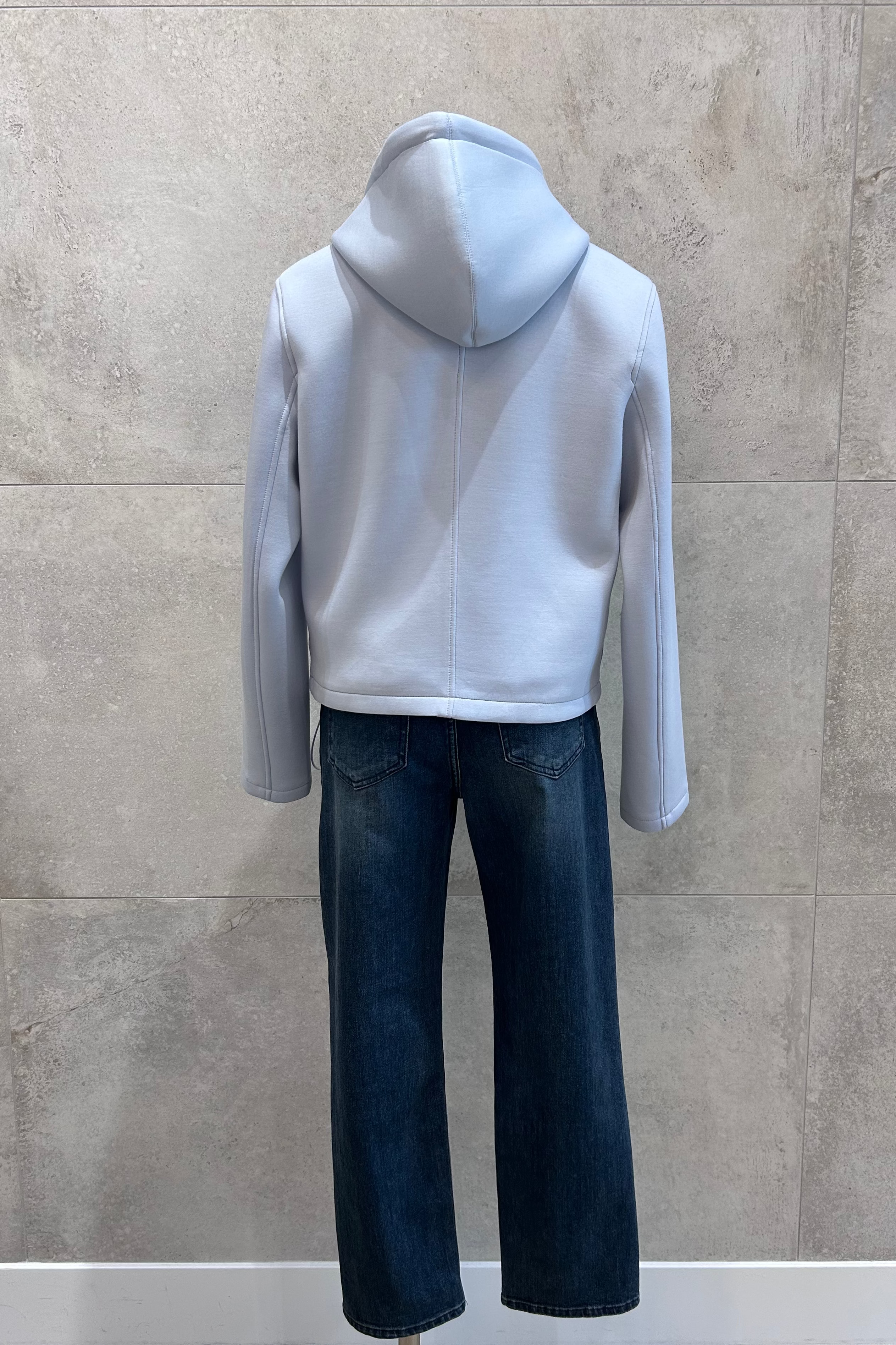 Hooded Layered Short Coat