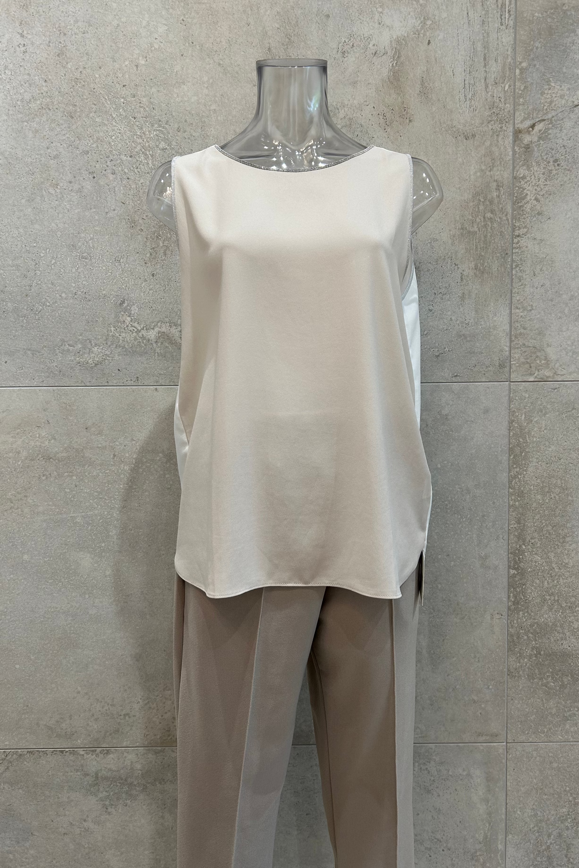 Reversible Metallic Sleeveless Blouse