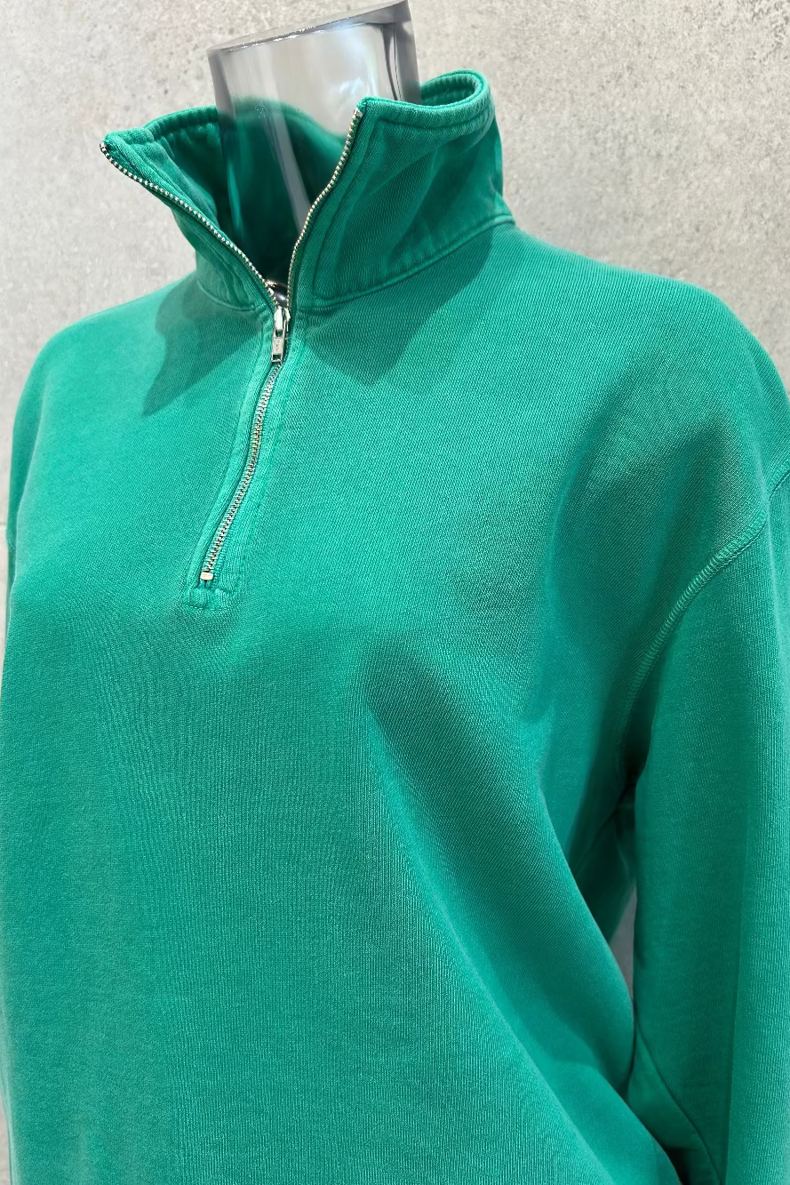 Washed Quarter Zip Sweatshirt