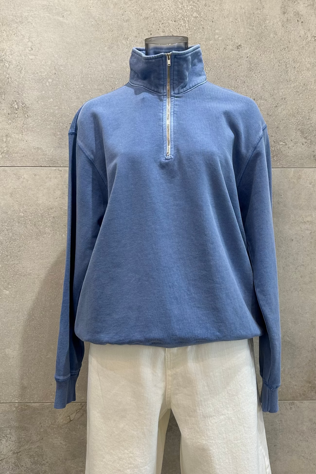 Washed Quarter Zip Sweatshirt