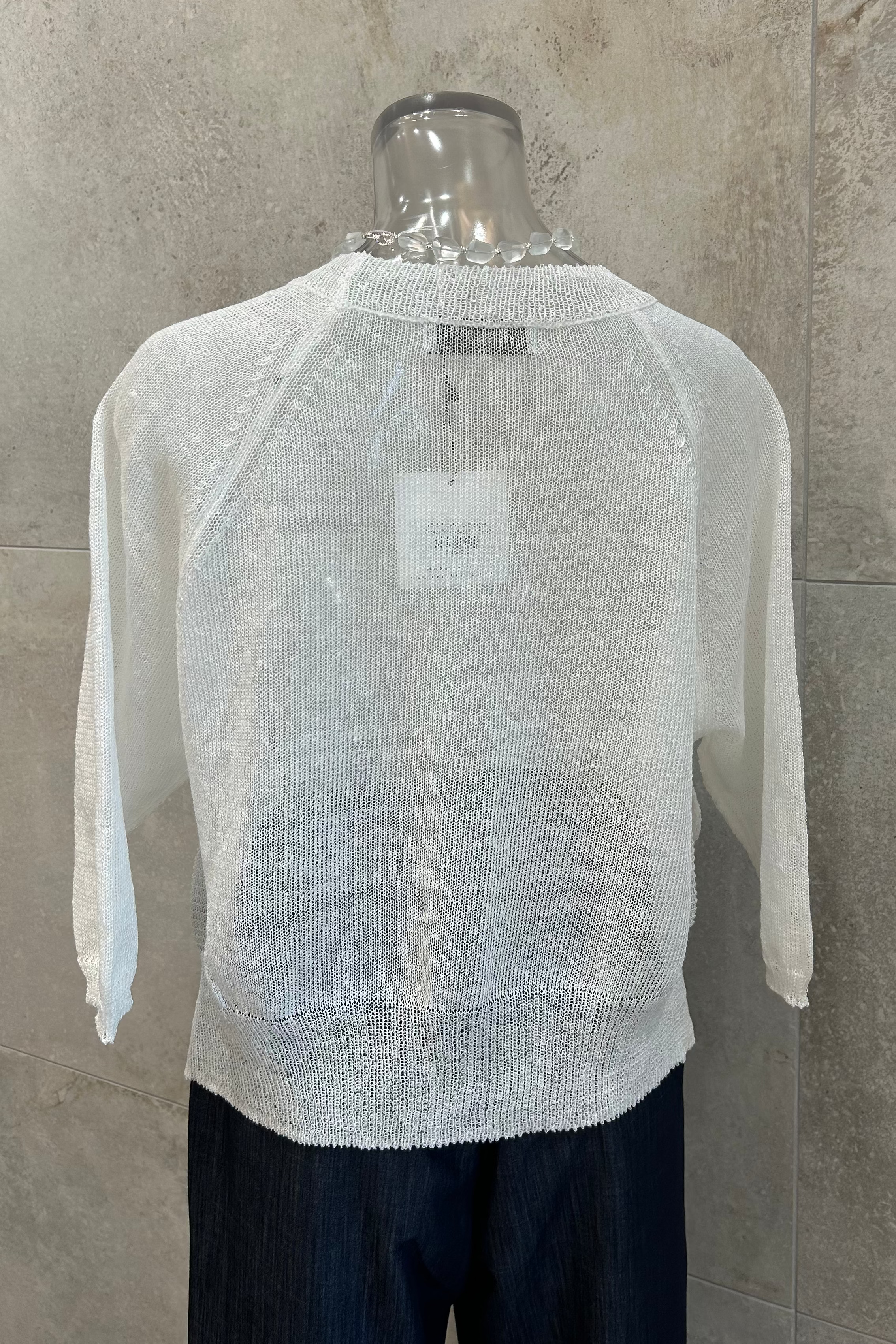 Linen Crop Cardigan
