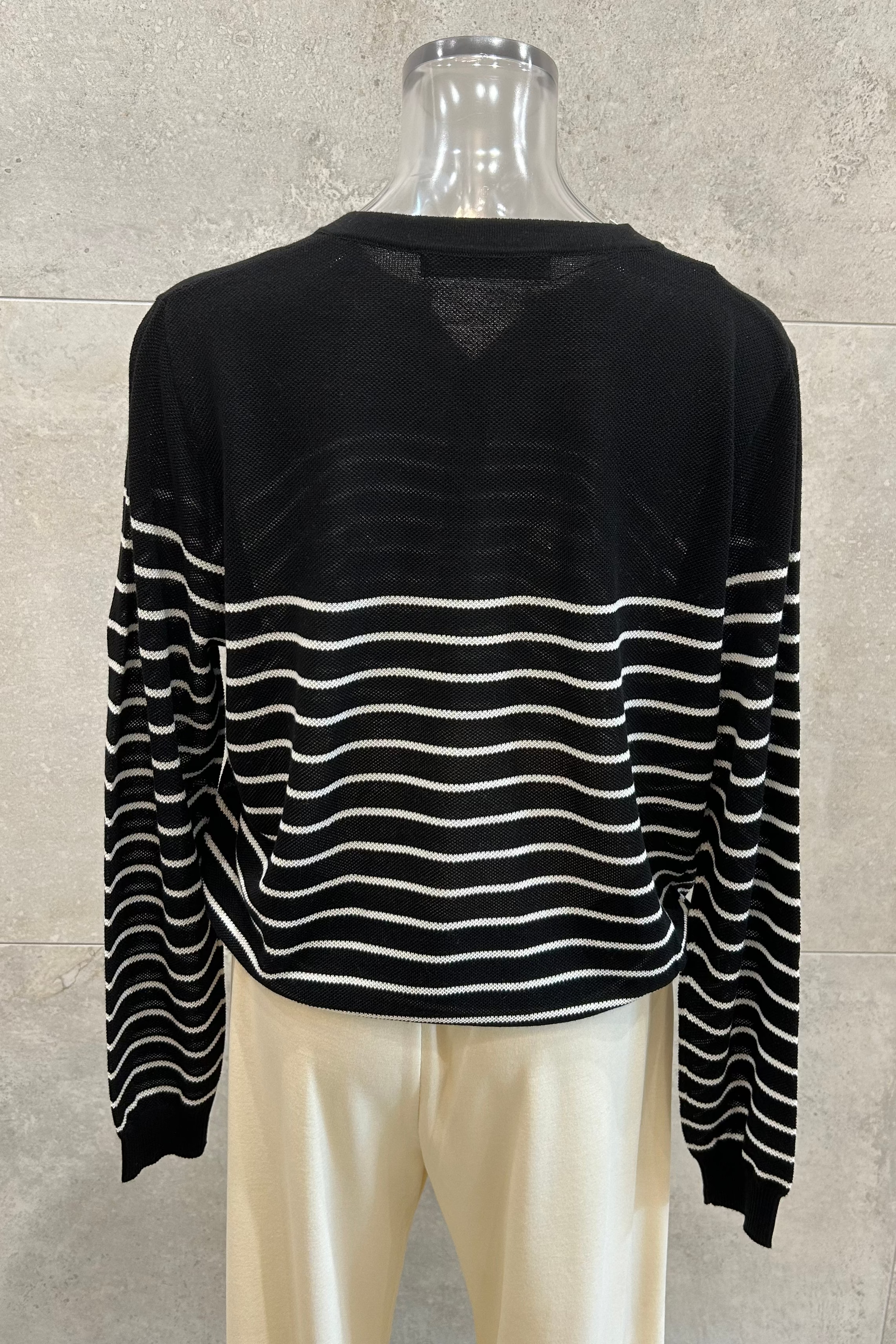 Linen Blend Stripe Cardigan
