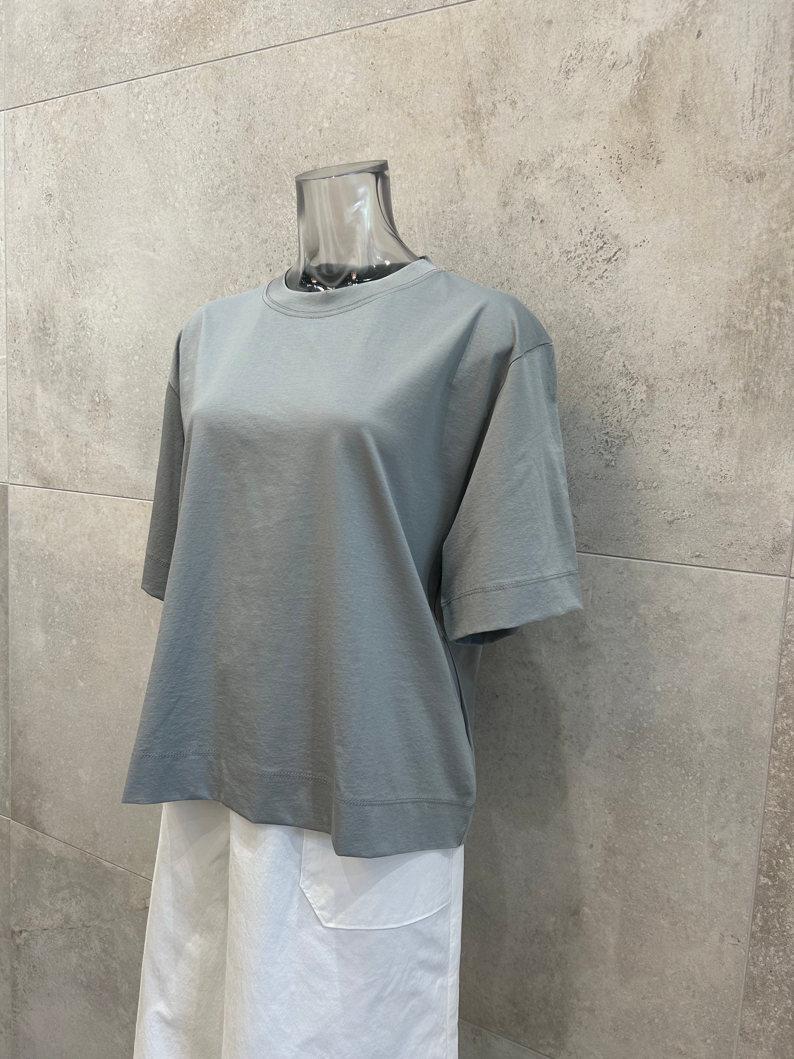 Silky Cotton Elbow Sleeve T-Shirt