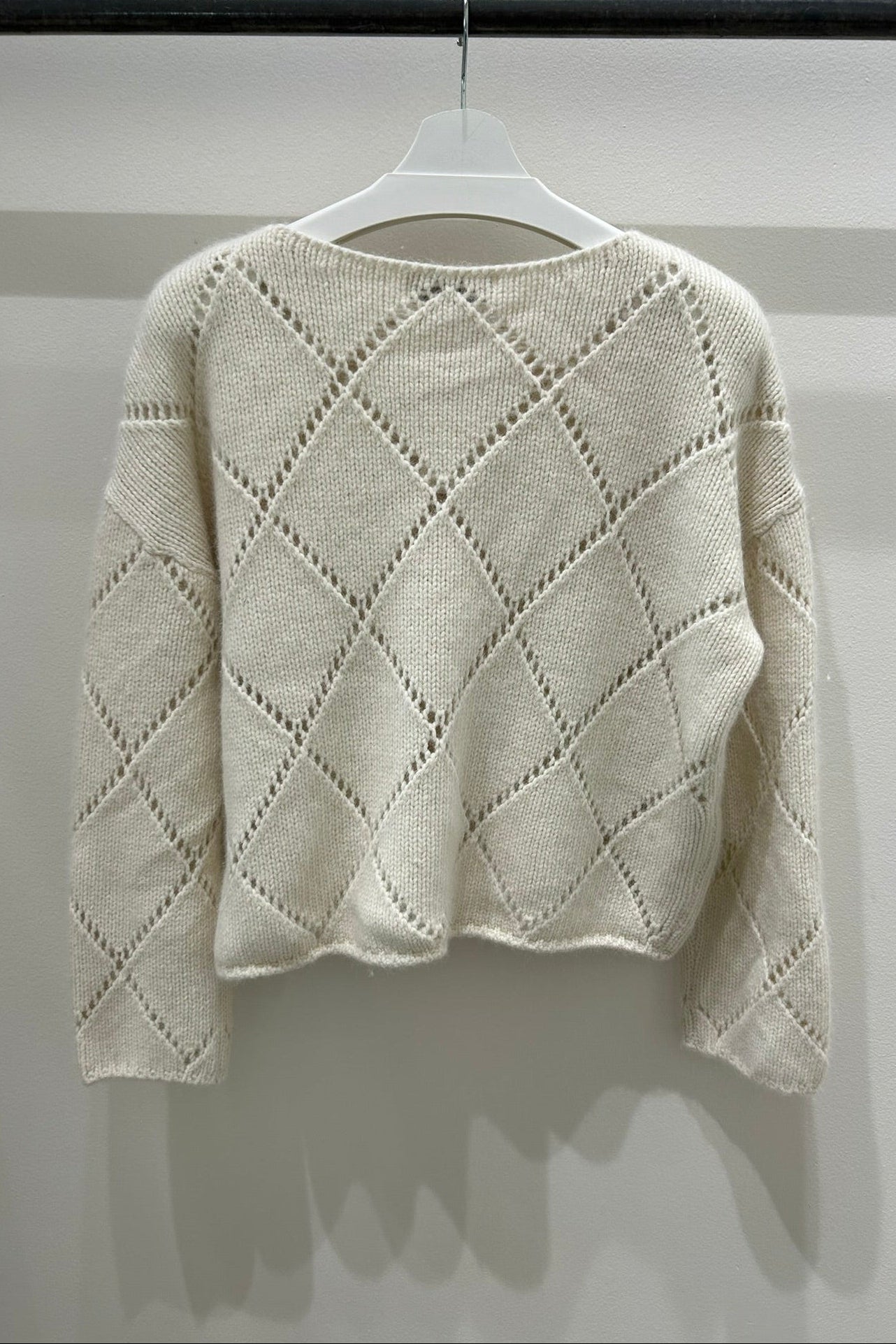 Openwork Diamond Sweater
