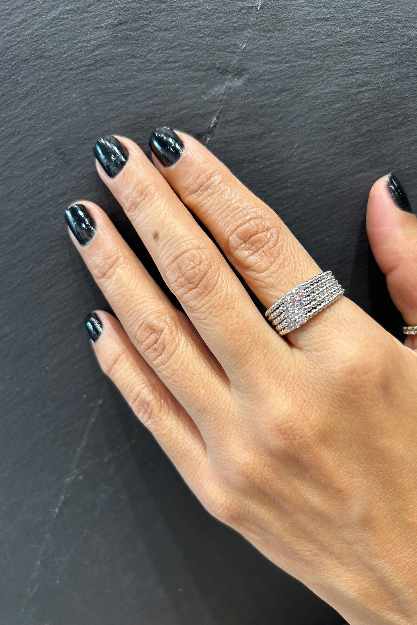 Diagonal Pave Ring