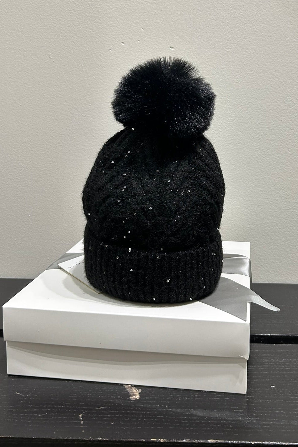 Elara Lurex Knit Beanie