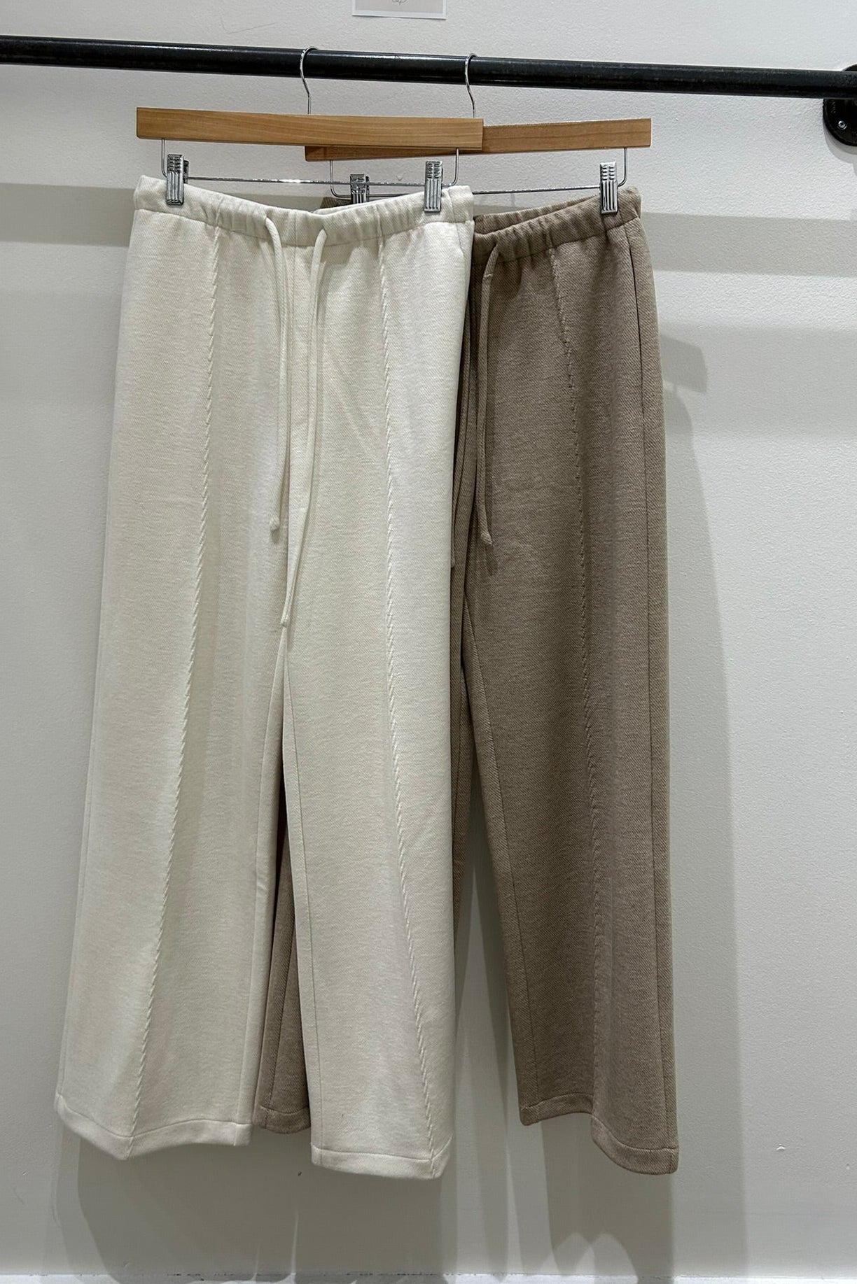 Stitch Wool Wide Leg Pants