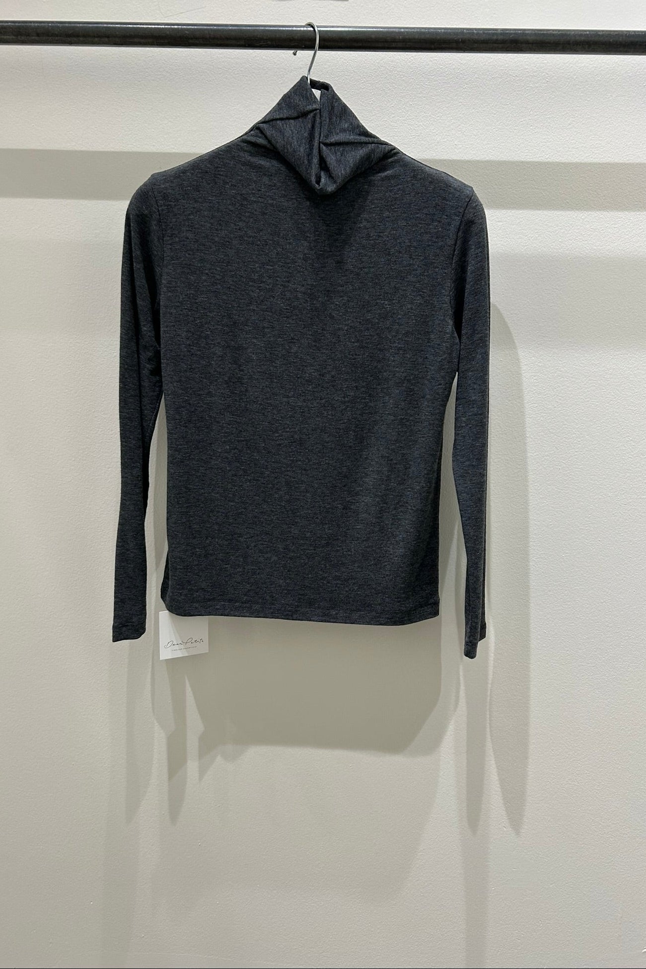Wool Blend Turtleneck Knit Top
