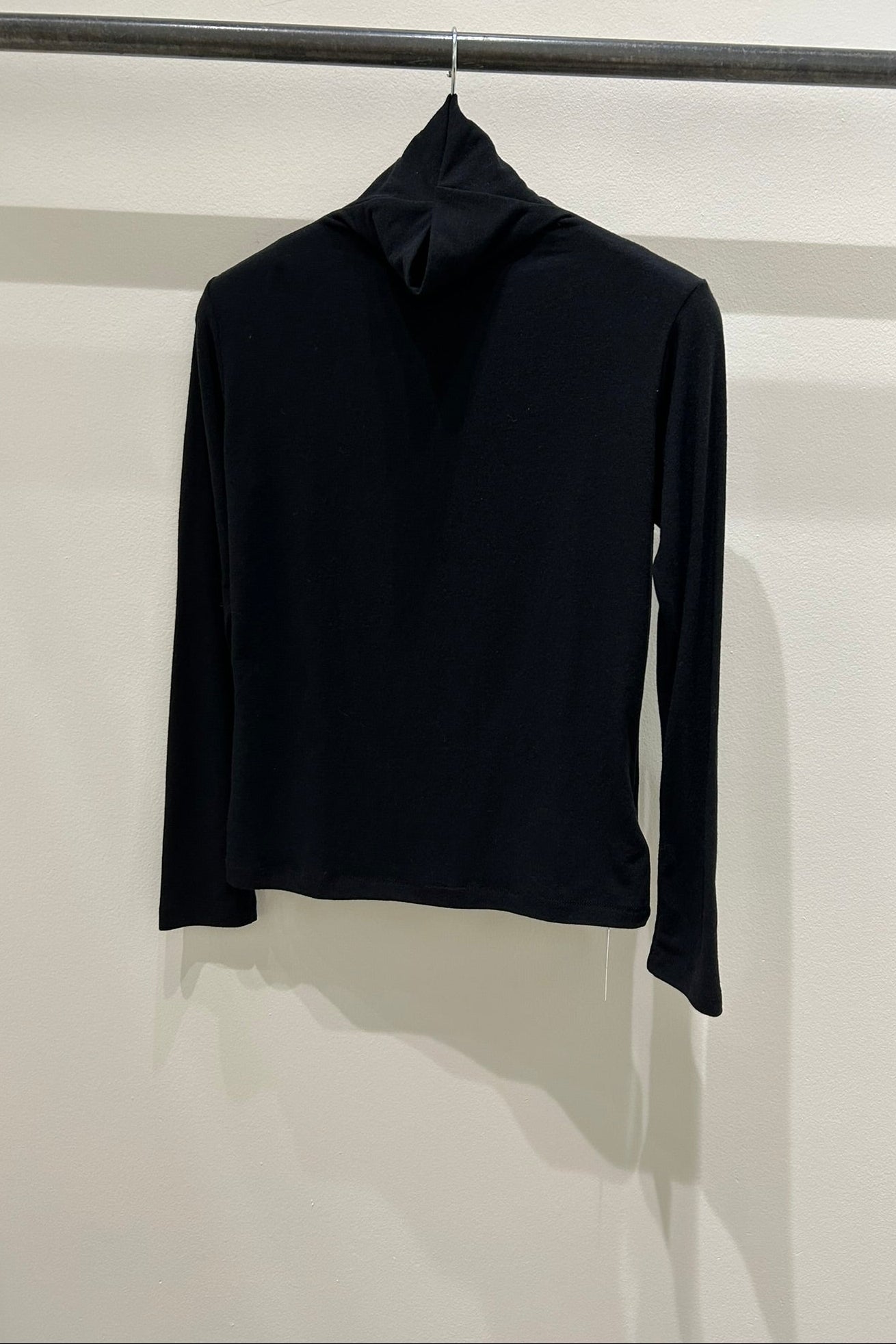 Wool Blend Turtleneck Knit Top