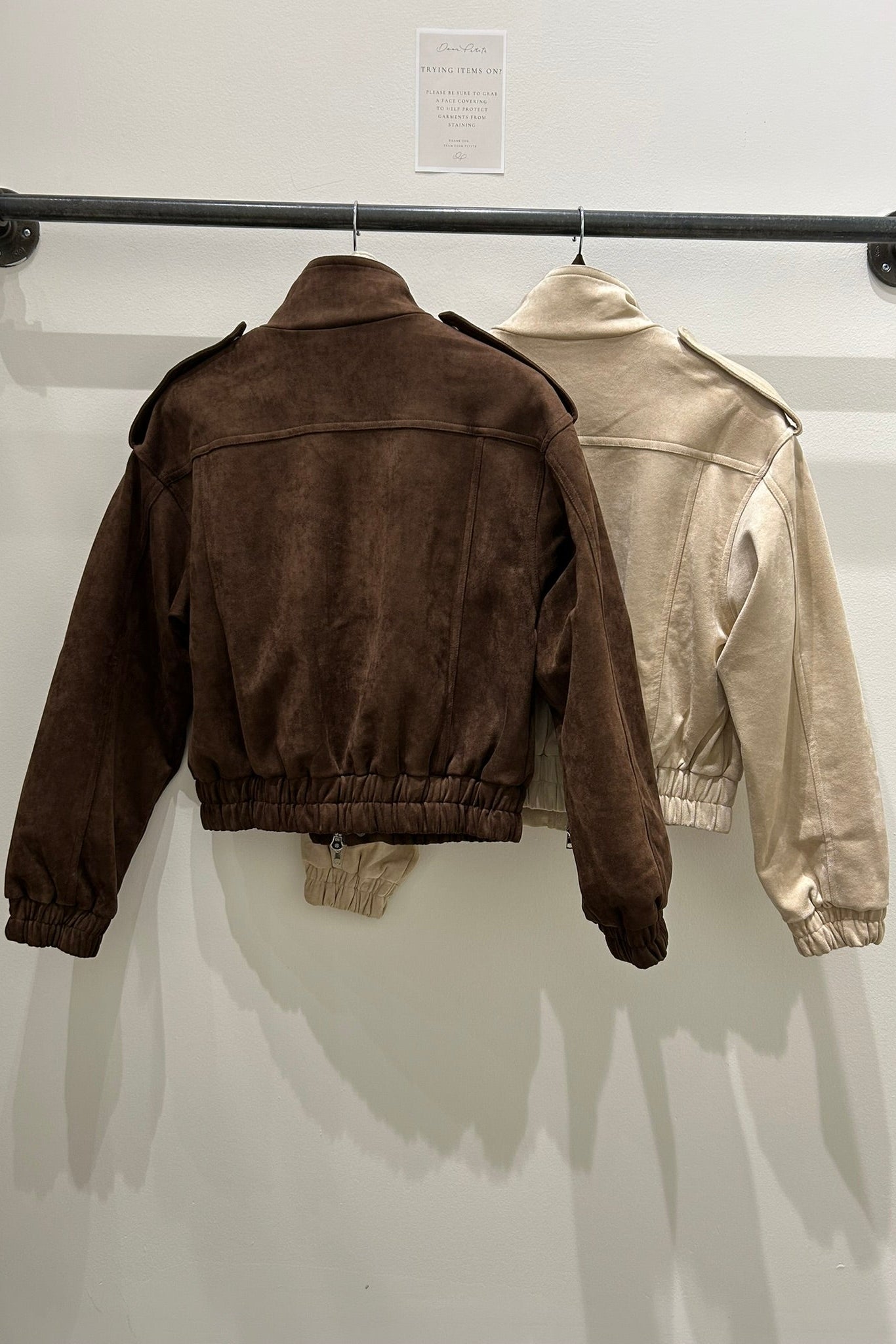 Sarah Suede Bomber Jacket