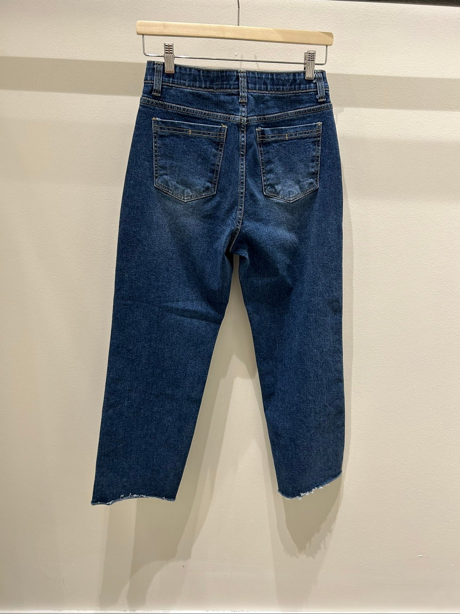 Raw Edge Slim Stretch Jeans