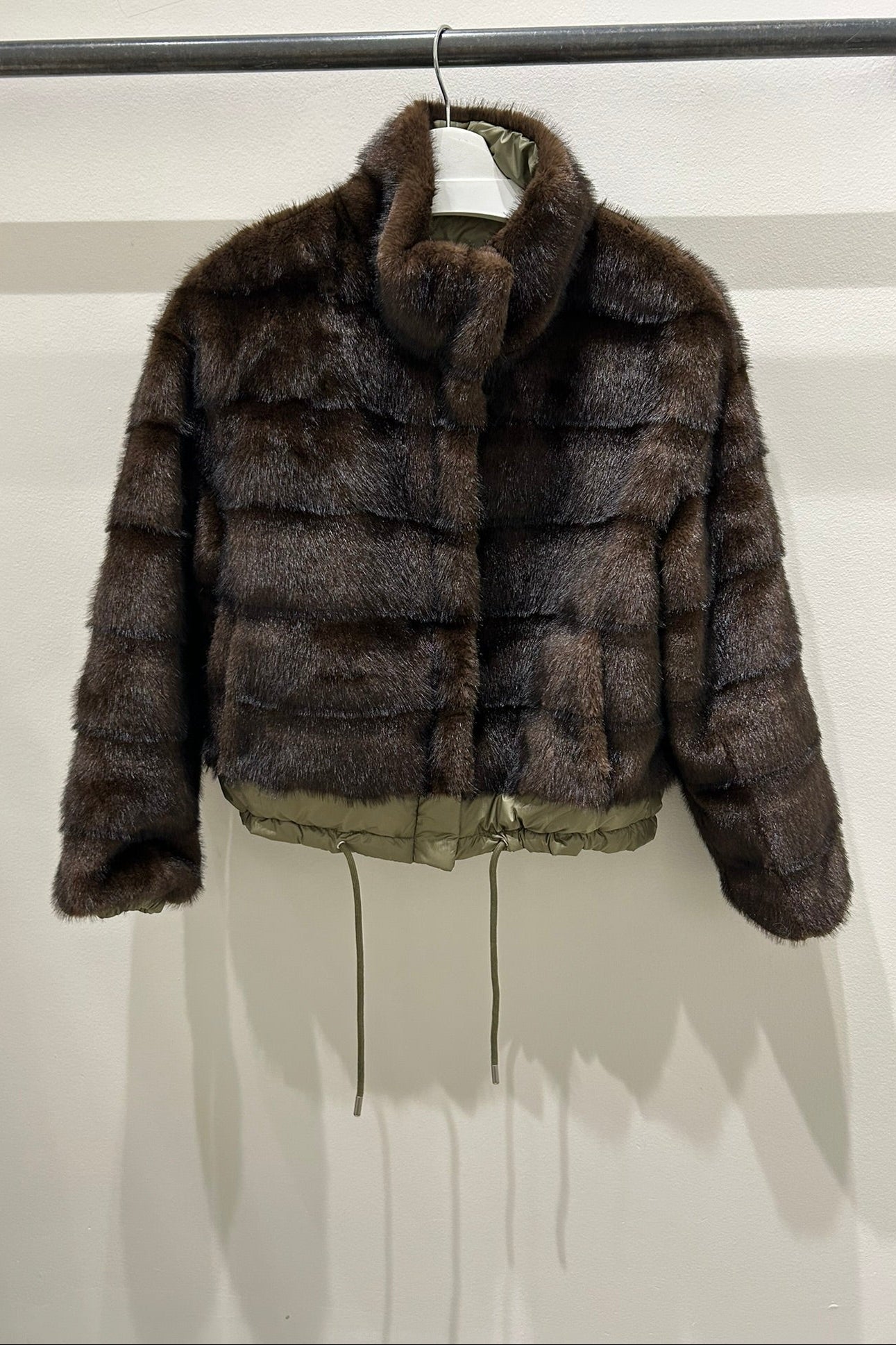 Faux Fur Reversible Puffer Jacket
