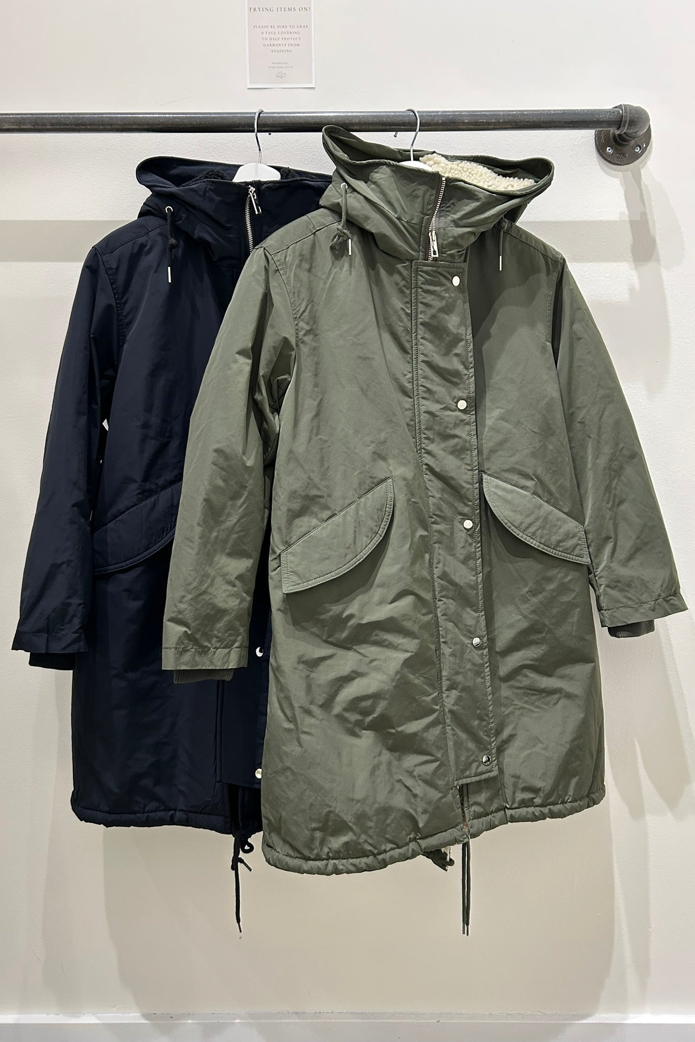 Sherpa Lined Utility Midi Jacket