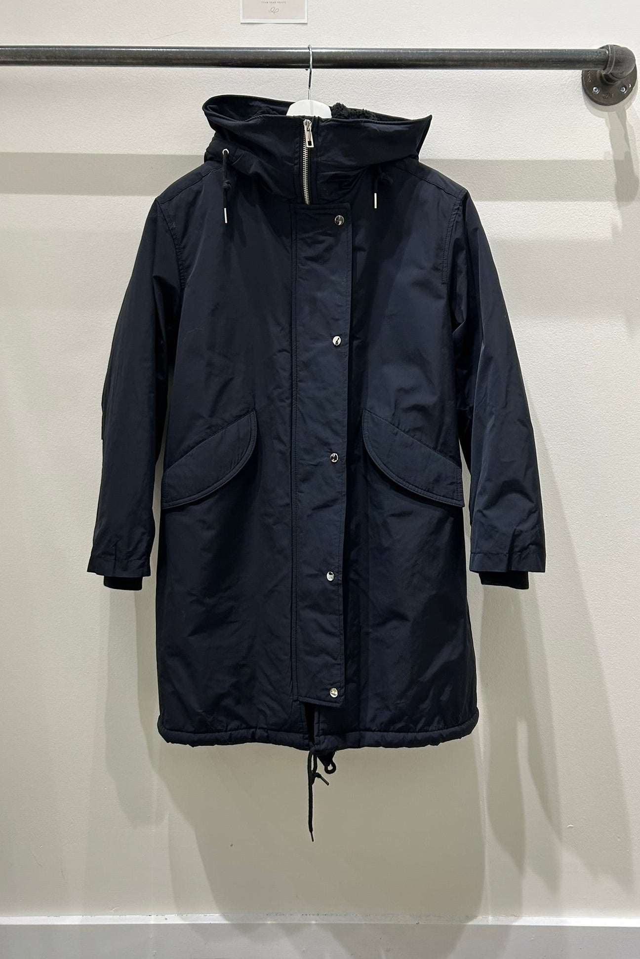 Sherpa Lined Utility Midi Jacket