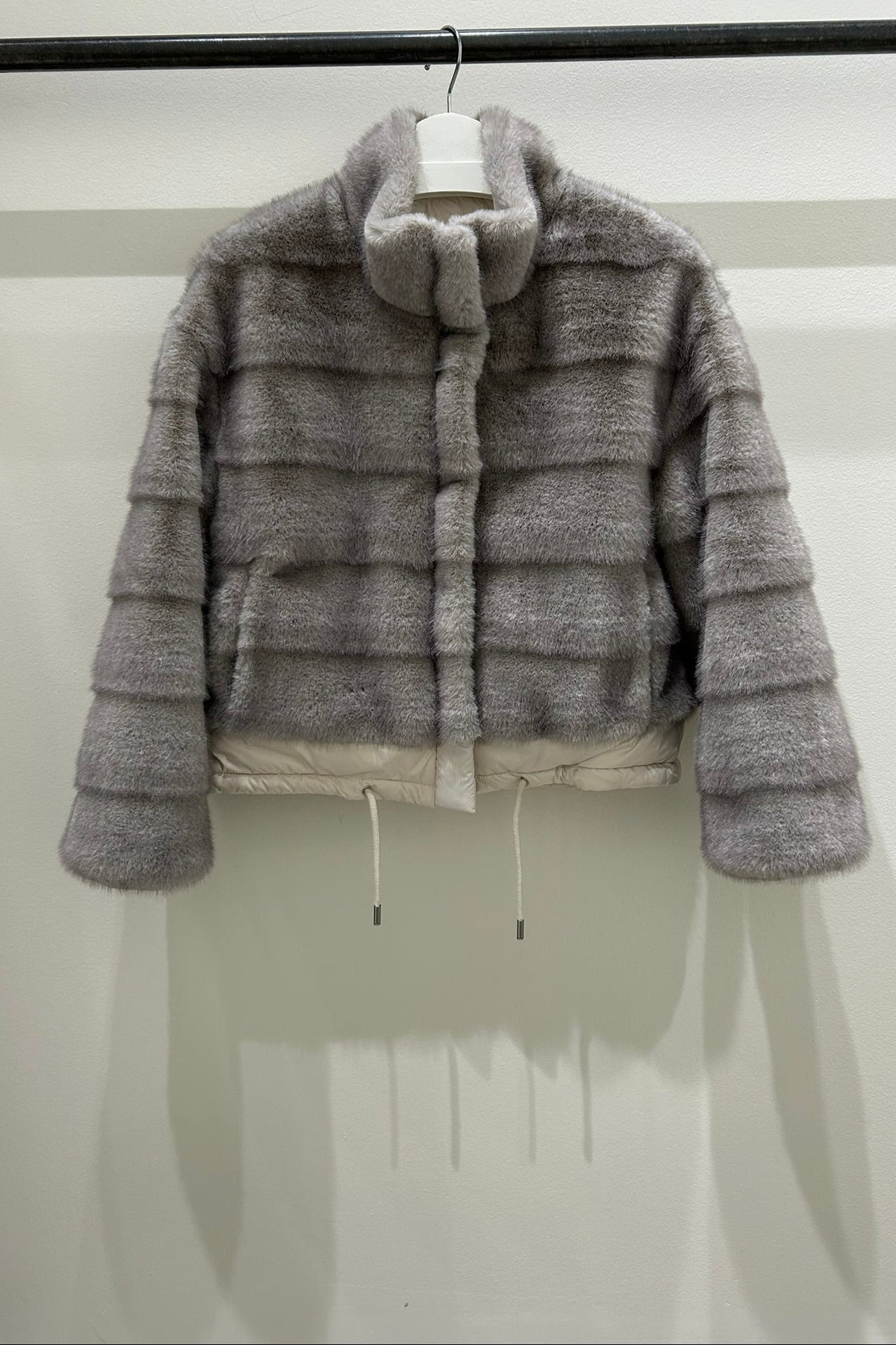Faux Fur Reversible Puffer Jacket