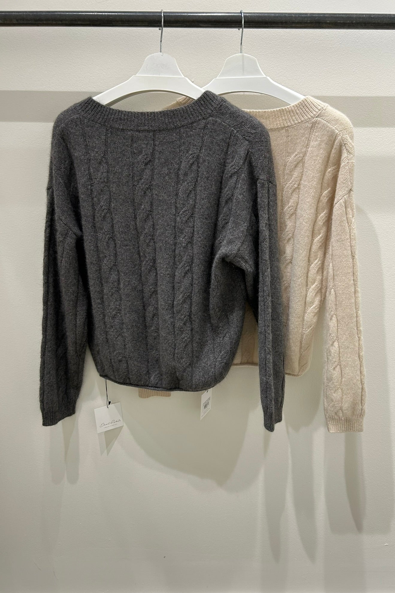 Jane Cable V-Neck Sweater