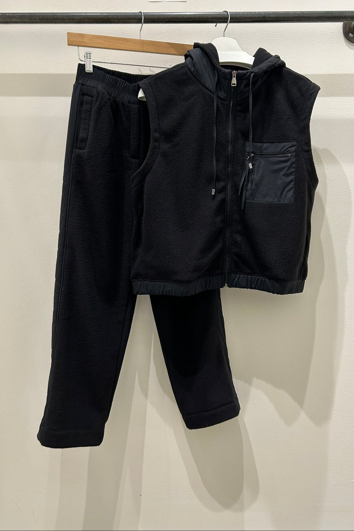 Mixed Media Fleece Pants