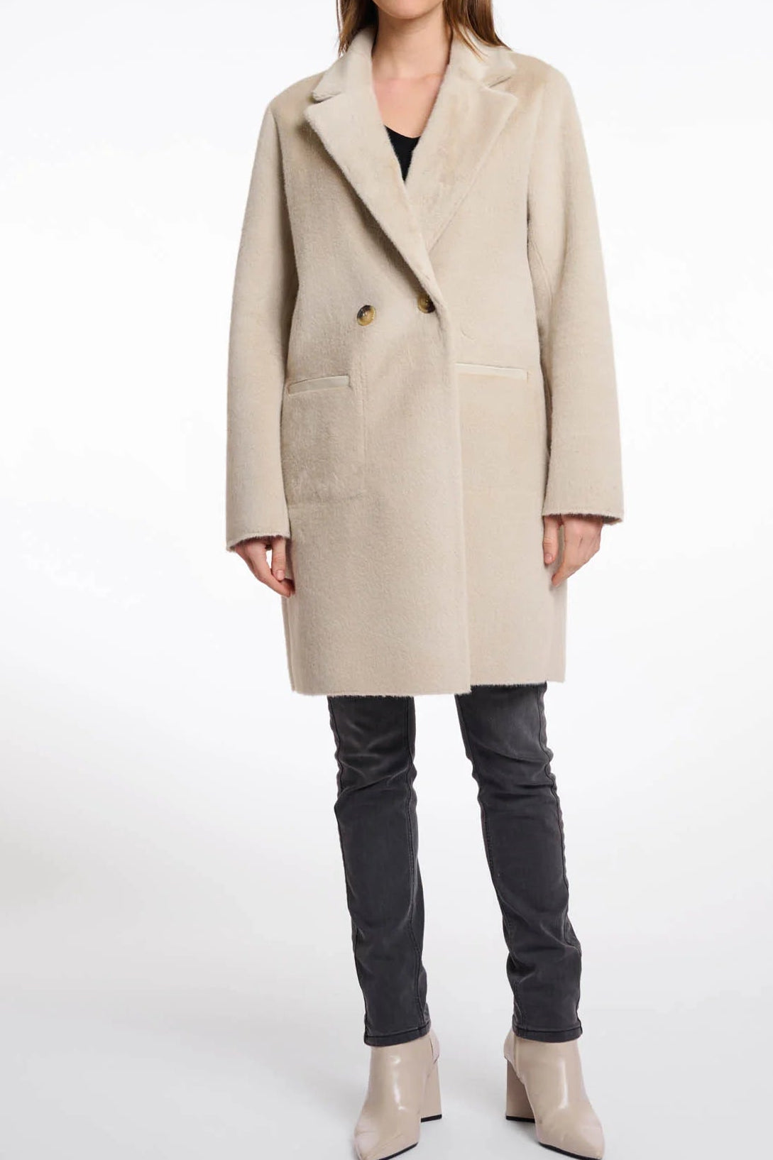 Reversible Faux Leather Coat