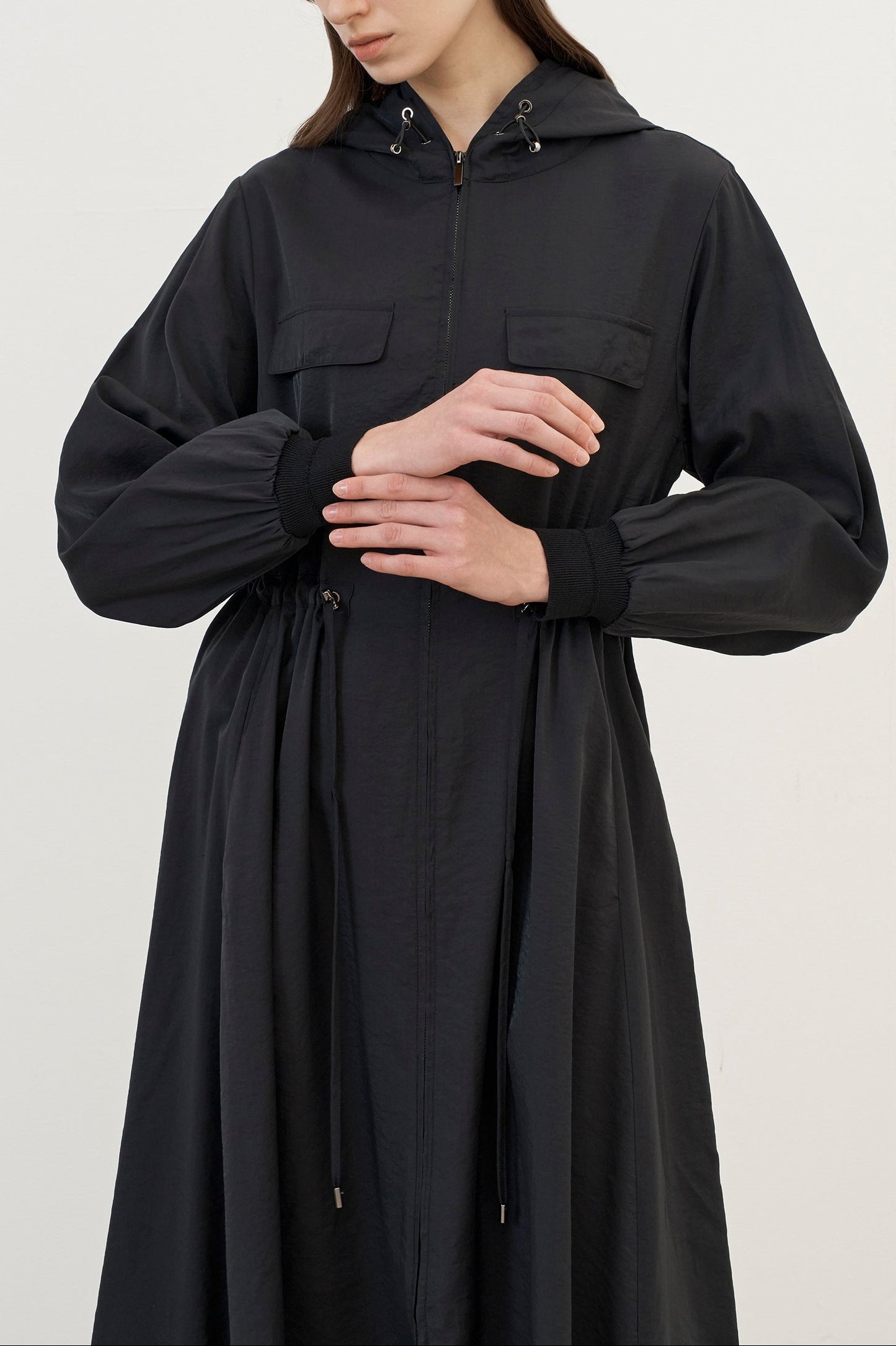 Zip Front Long Dress
