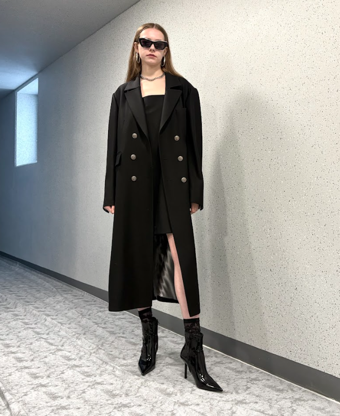 Wool Silver Boss Coat