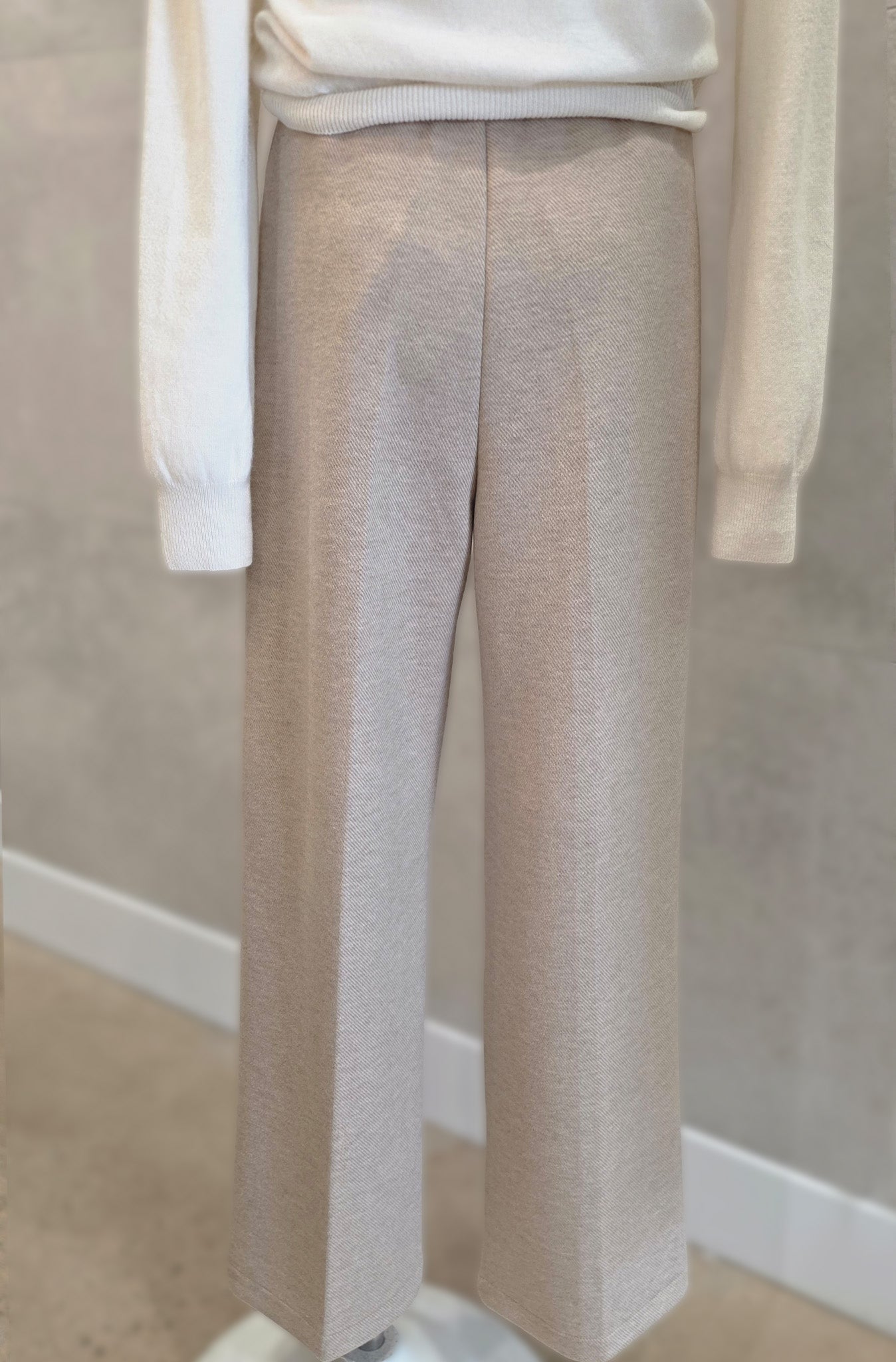 Stitch Wool Wide Leg Pants