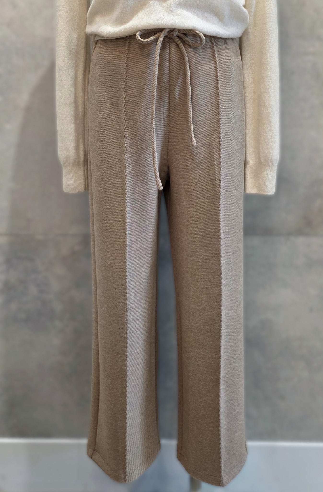 Stitch Wool Wide Leg Pants