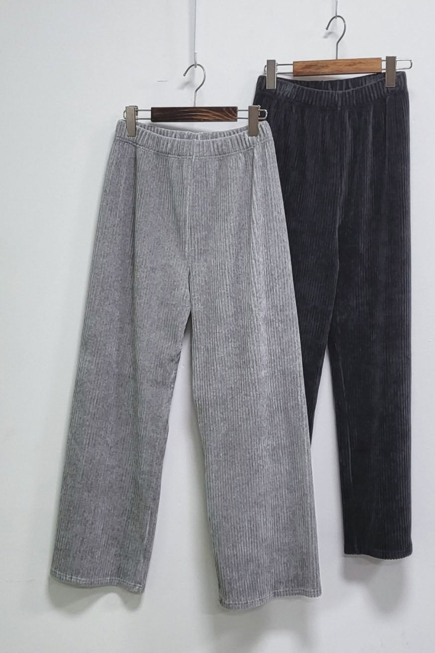 Thick Ribbed Corduroy Wide Leg Pants