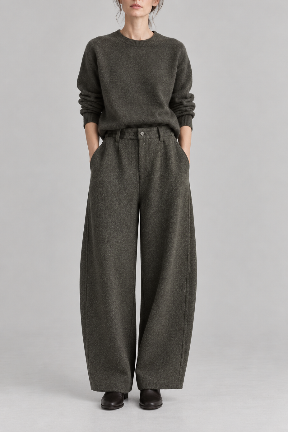 Ava Flannel Barrel Pants