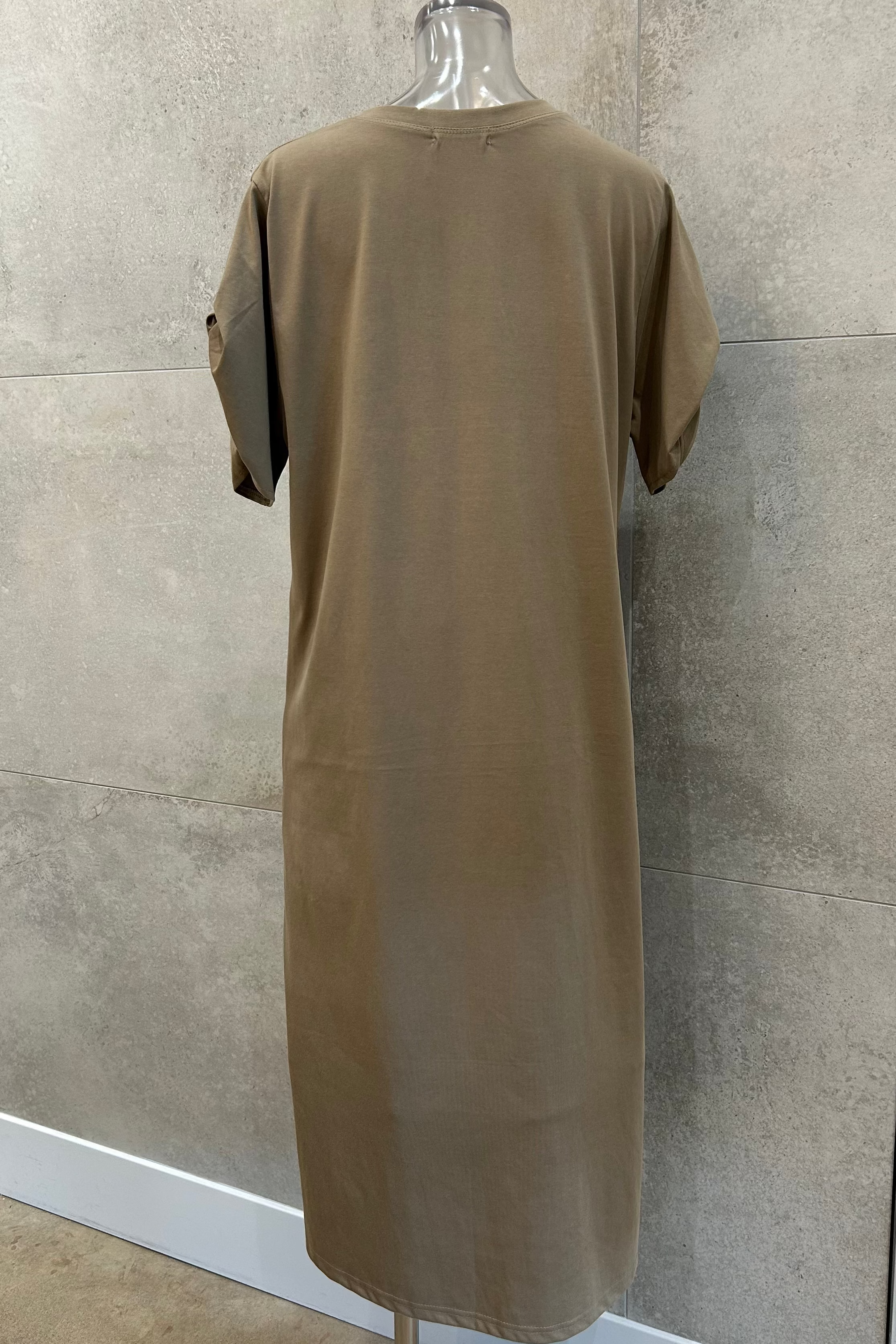 Draped Sleeve T-Shirt Dress