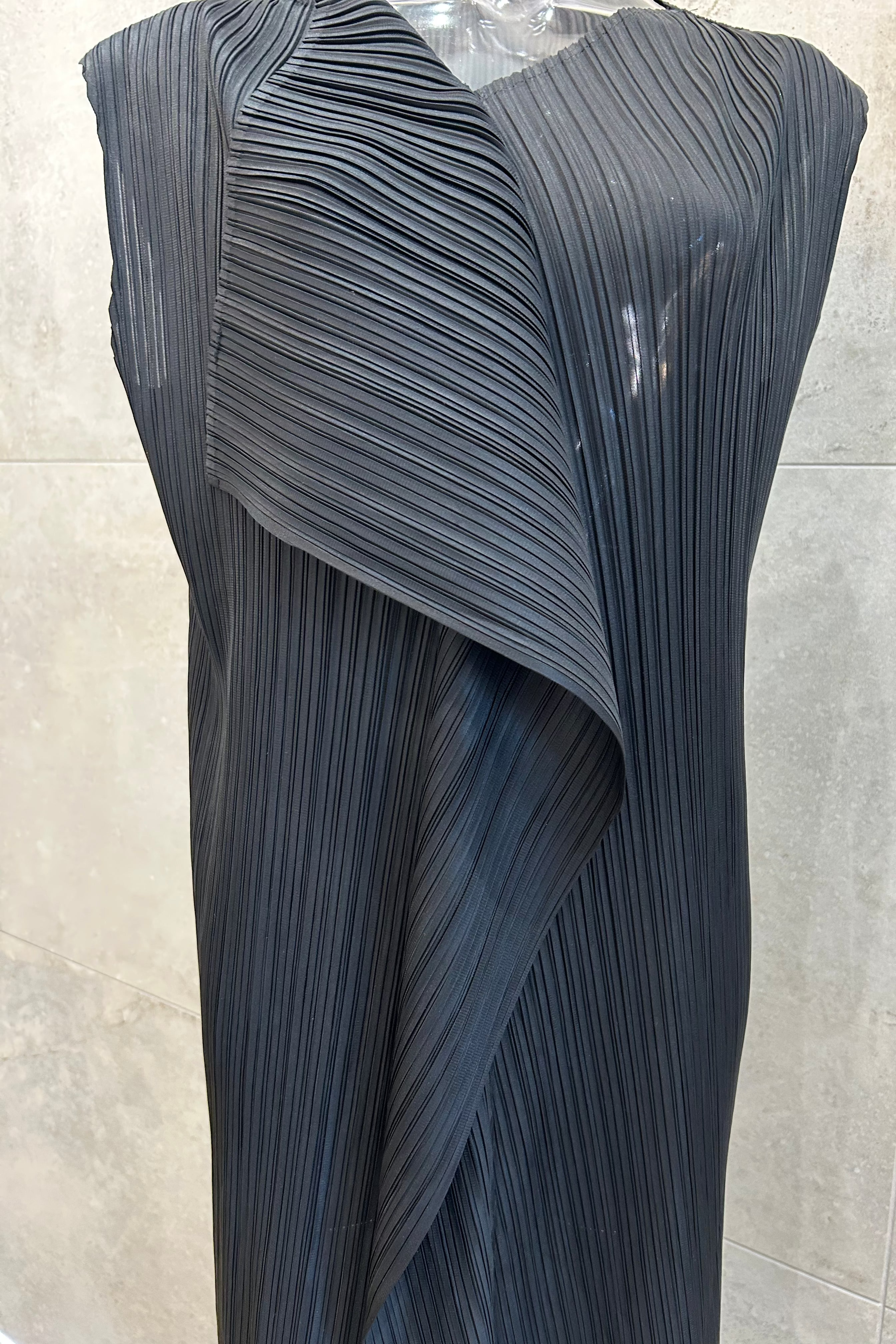 Drapery Pleats Long Dress