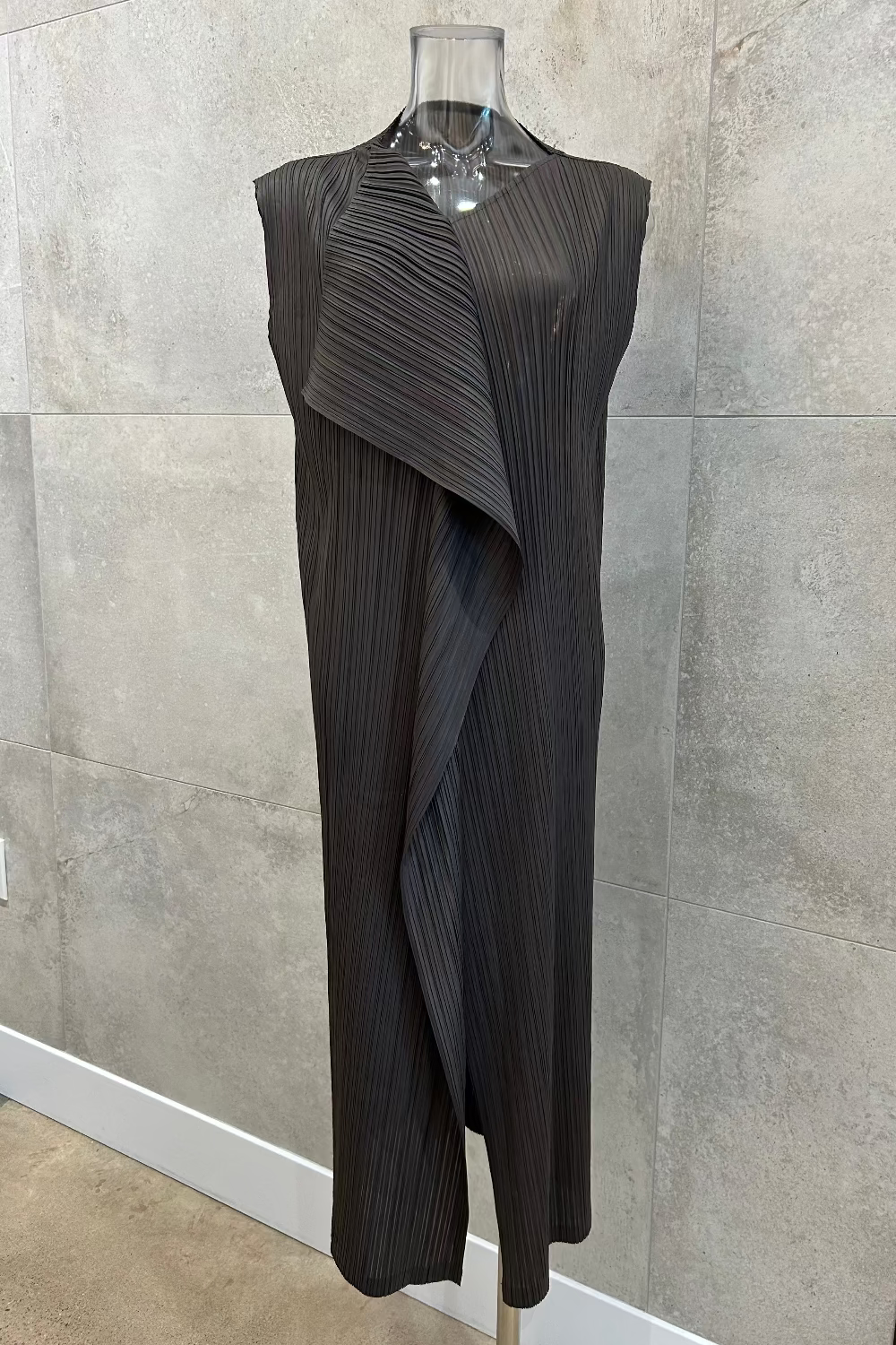 Drapery Pleats Long Dress