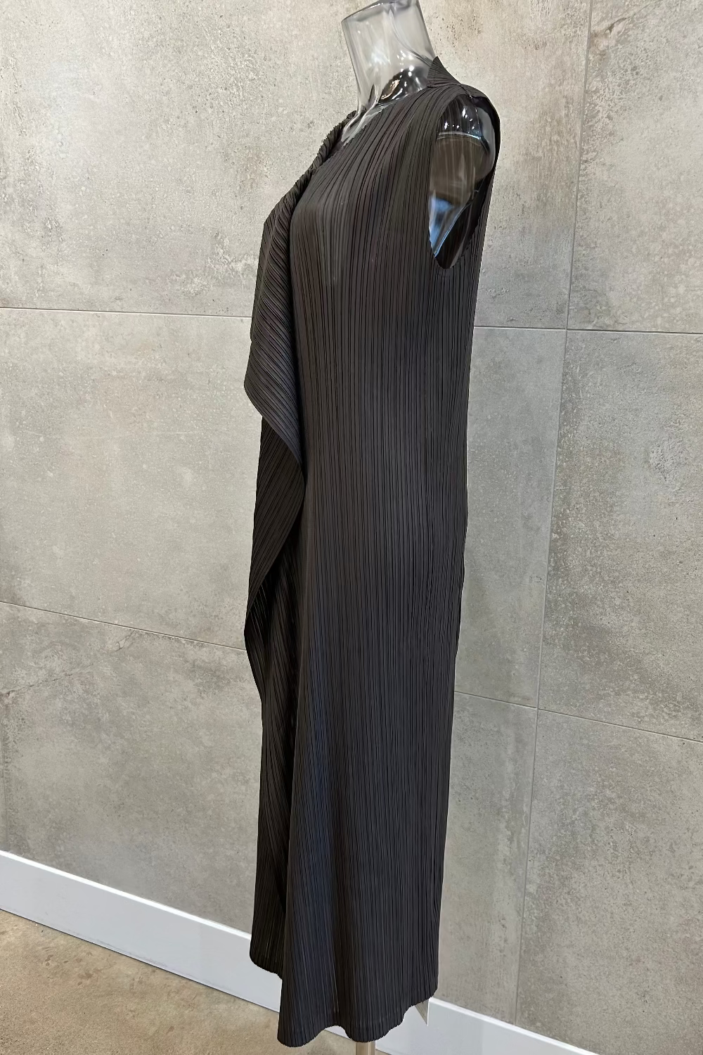 Drapery Pleats Long Dress