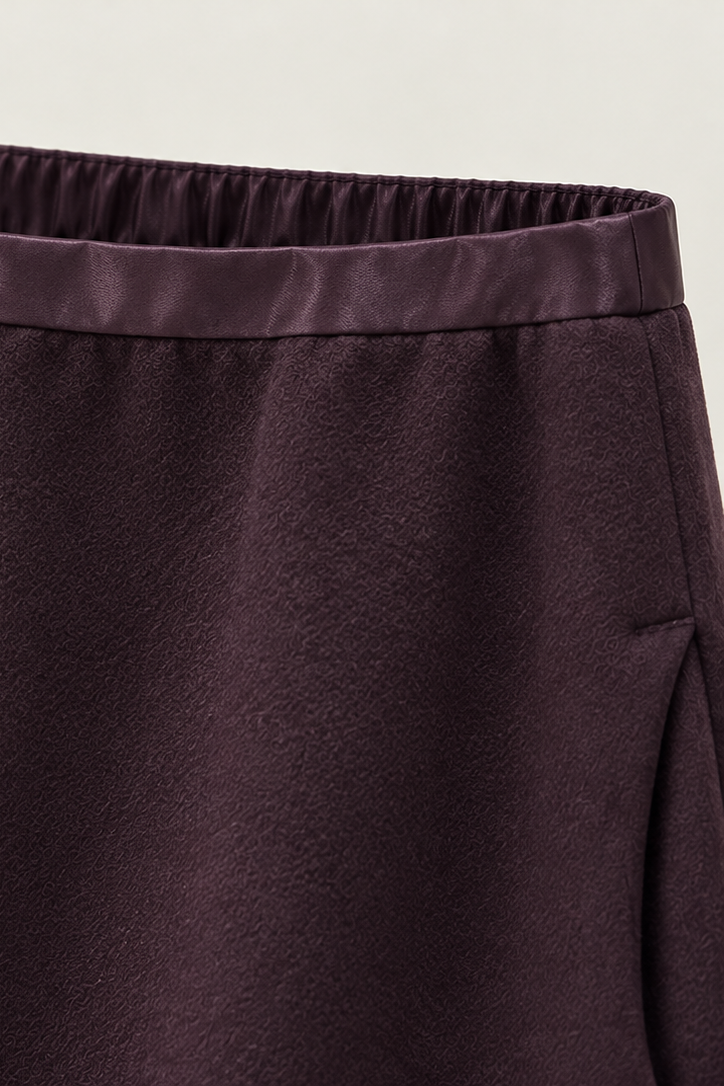 Flannel Pull On A- line Skirt