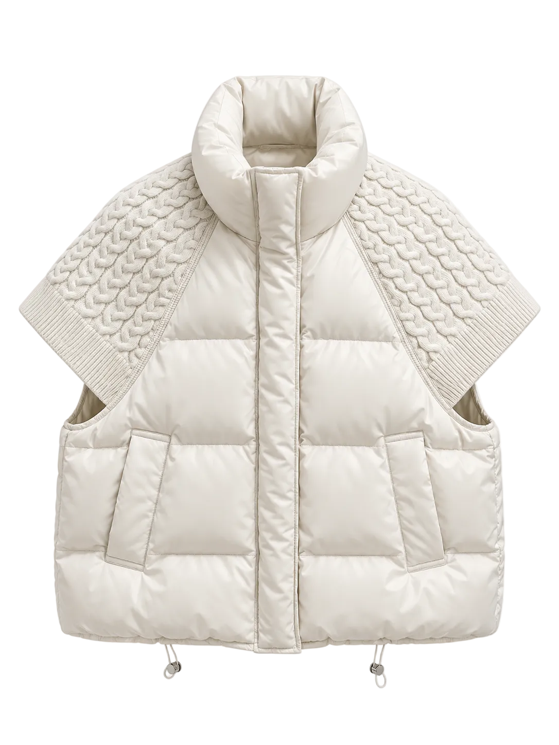 Kay Cable Knit Puffer Vest
