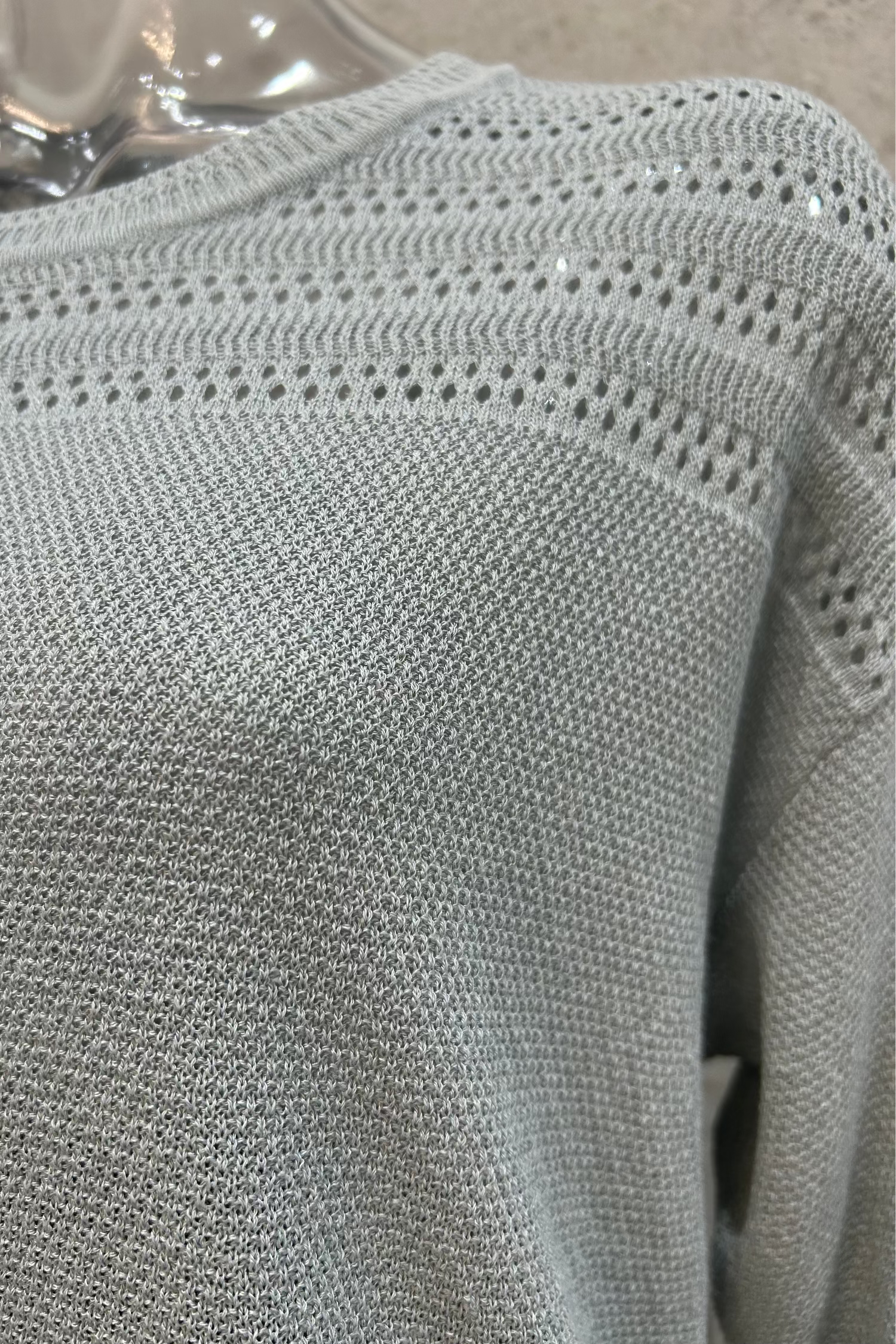 Layered Pointelle Knit Top