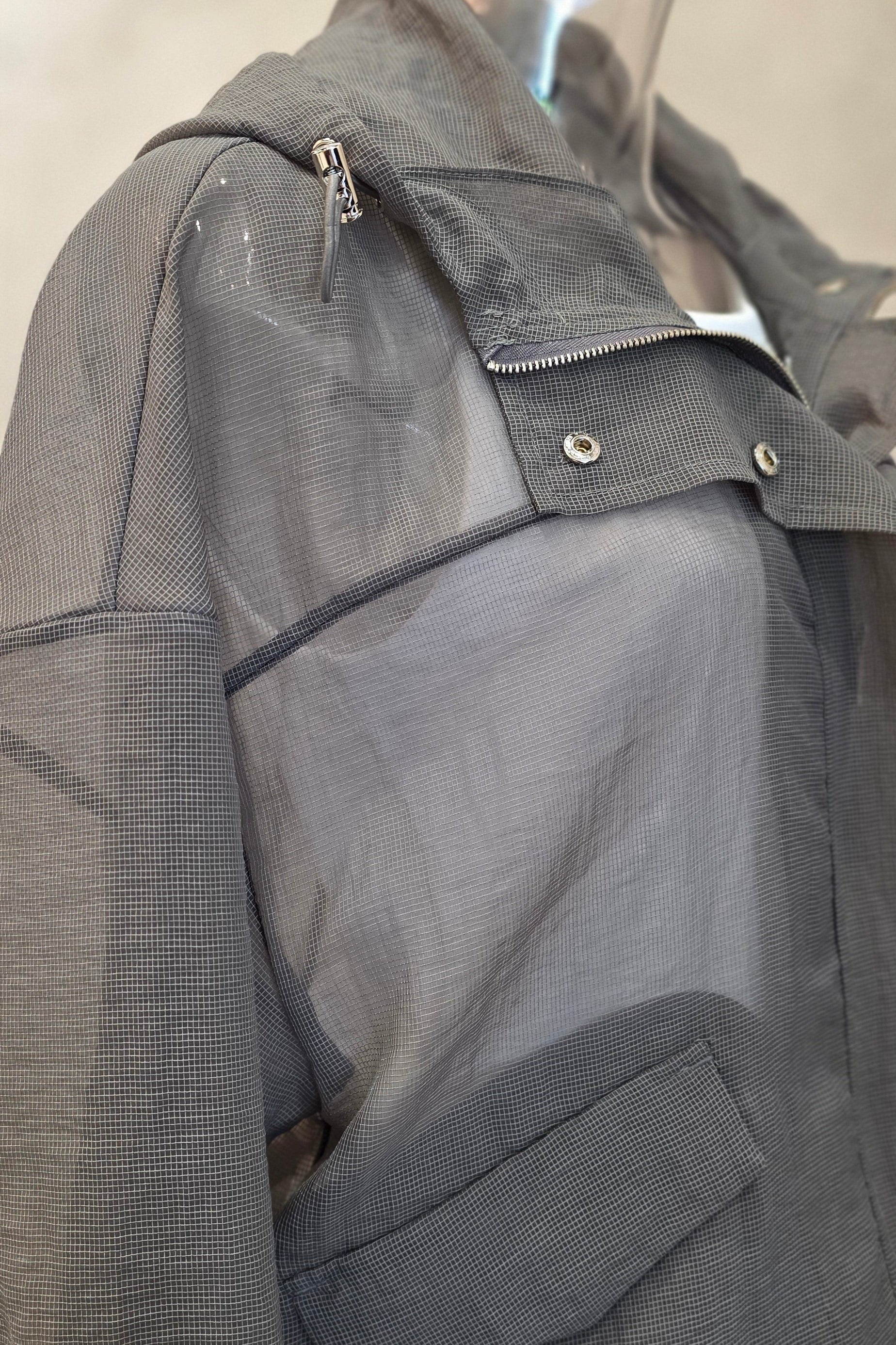 Mesh Grid 3/4 Sleeves Jacket