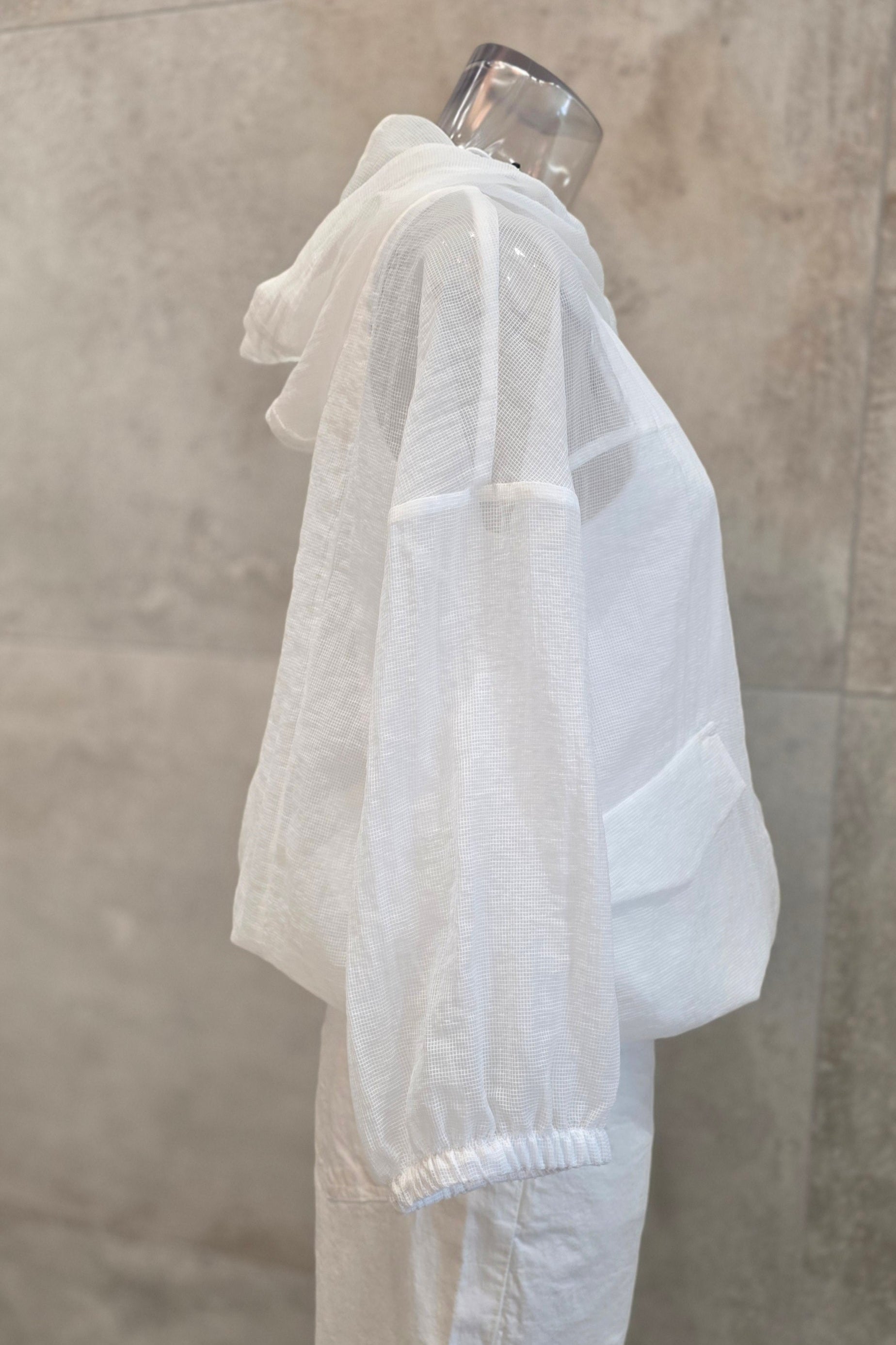 Mesh Grid 3/4 Sleeves Jacket