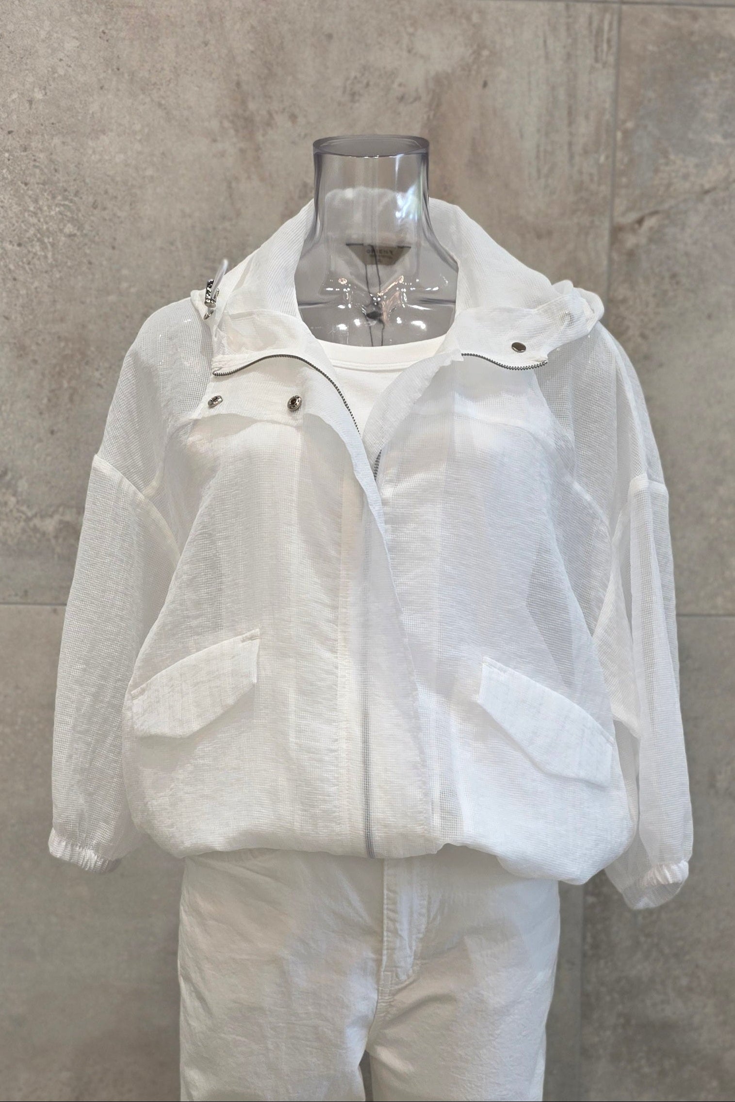 Mesh Grid 3/4 Sleeves Jacket