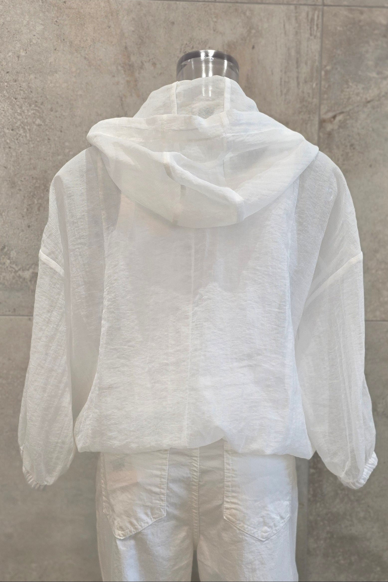 Mesh Grid 3/4 Sleeves Jacket