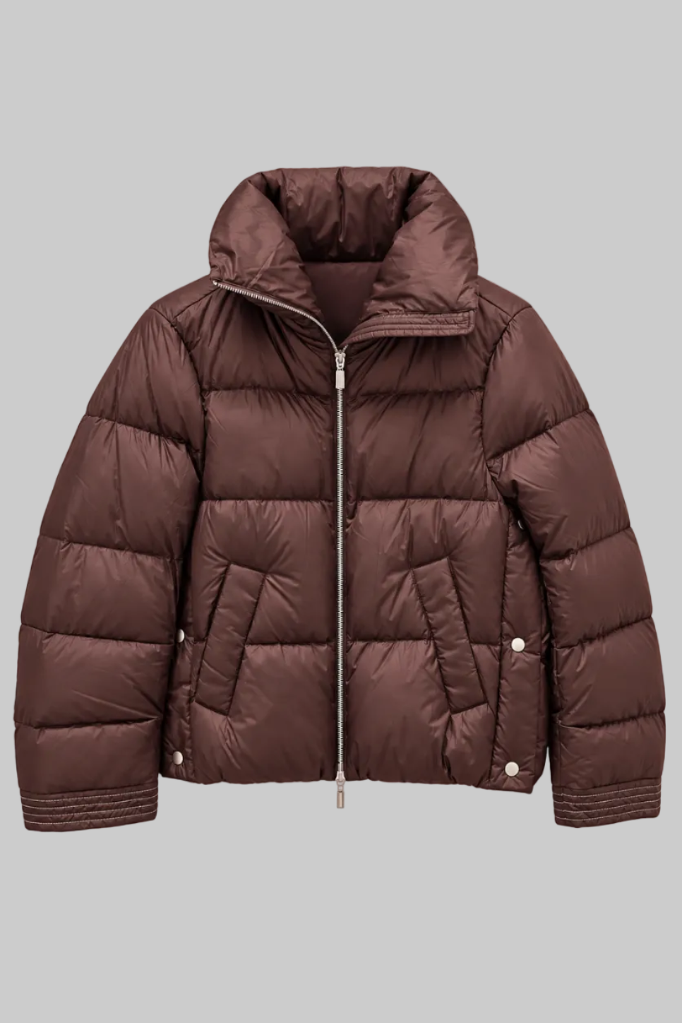 Metal Point Cuff Puffer Jacket