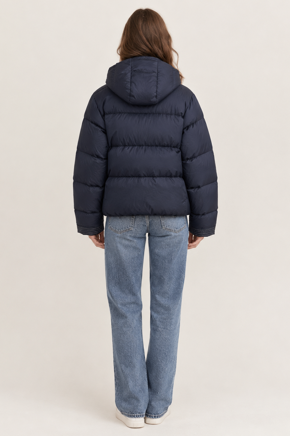 Metal Point Cuff Puffer Jacket