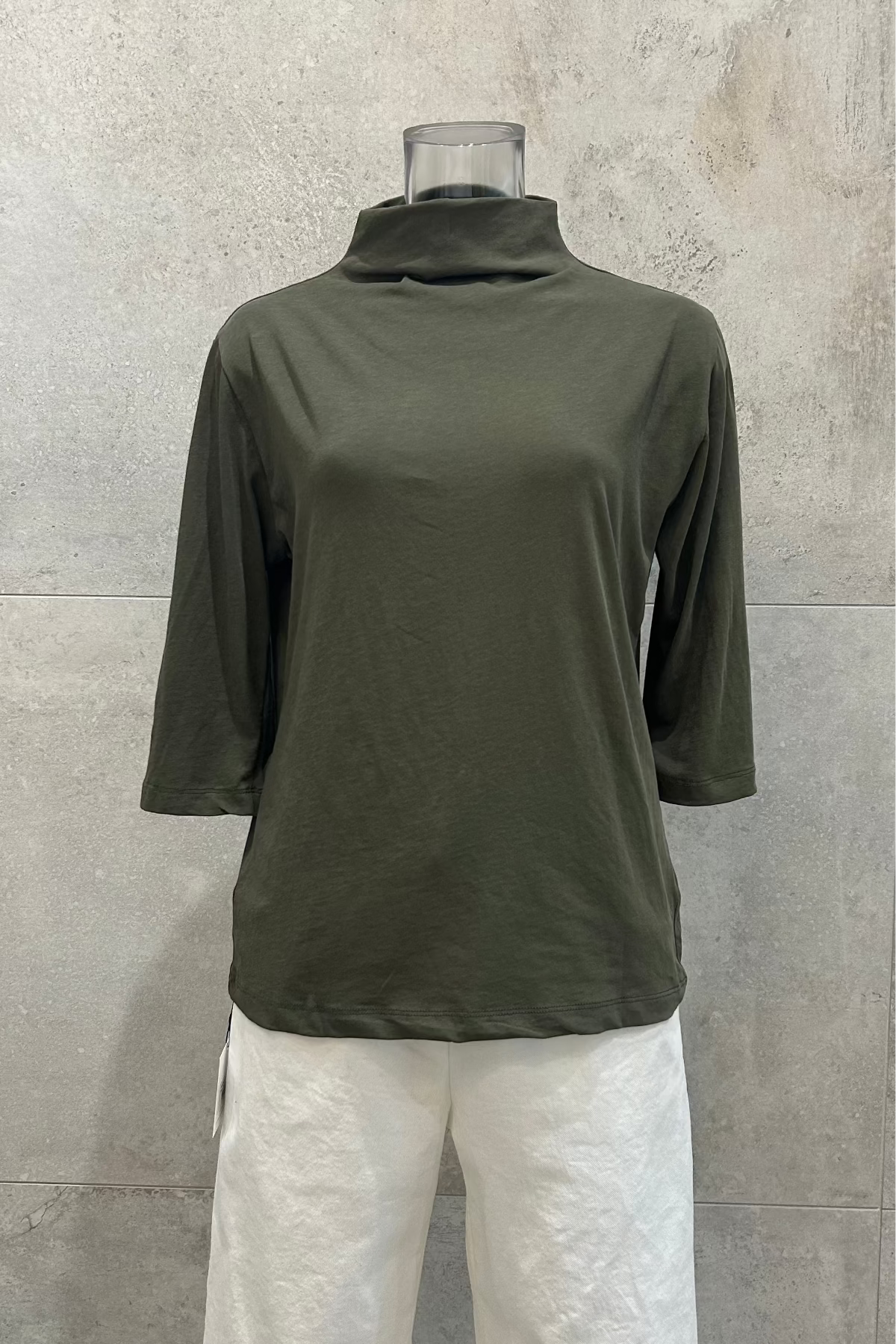 Mock Neck 3/4 Sleeves T-Shirt