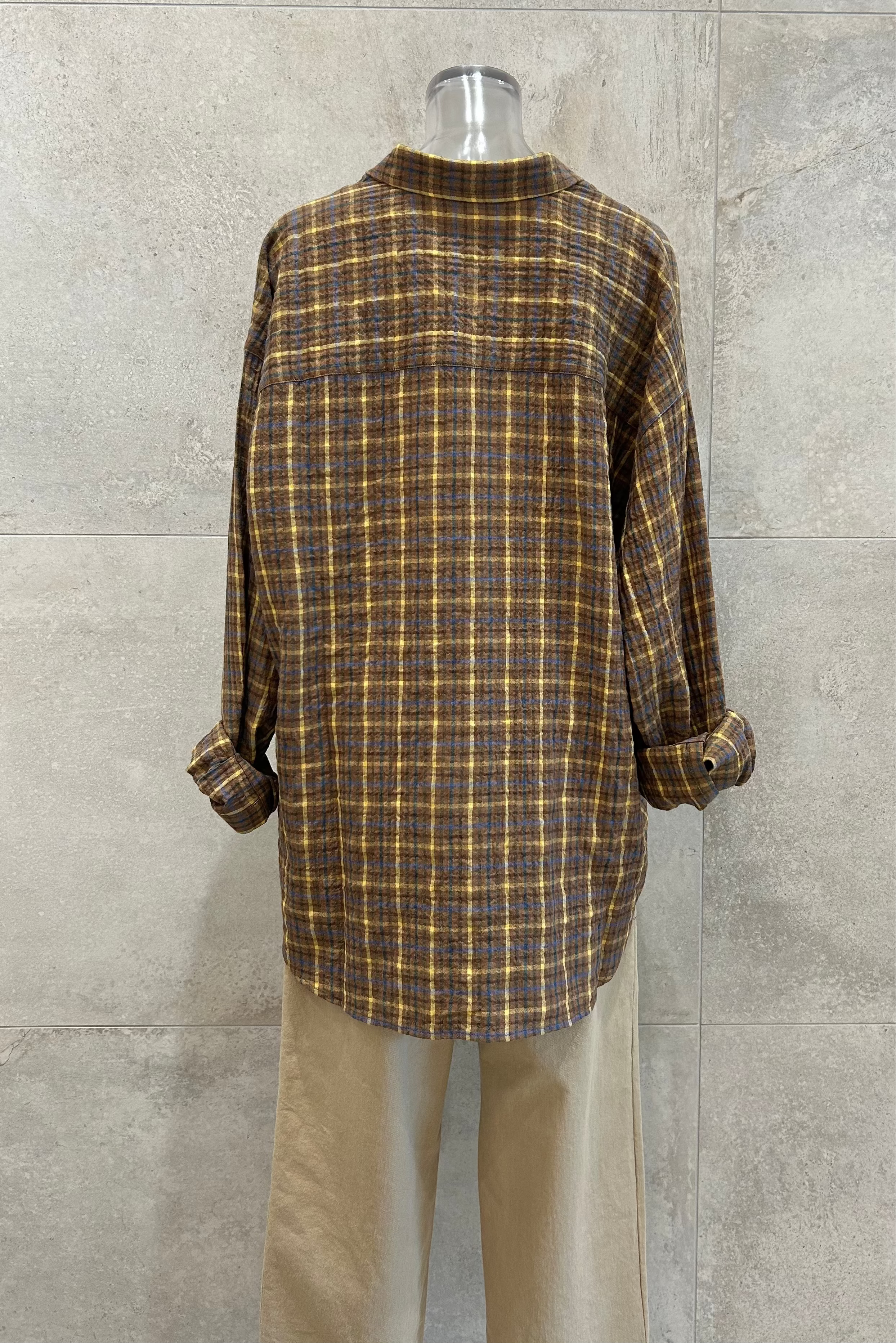Oversized Plaid Button Down Shirt