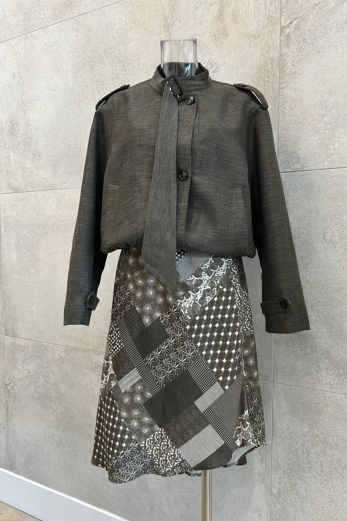 Patch Work Midi Skirt
